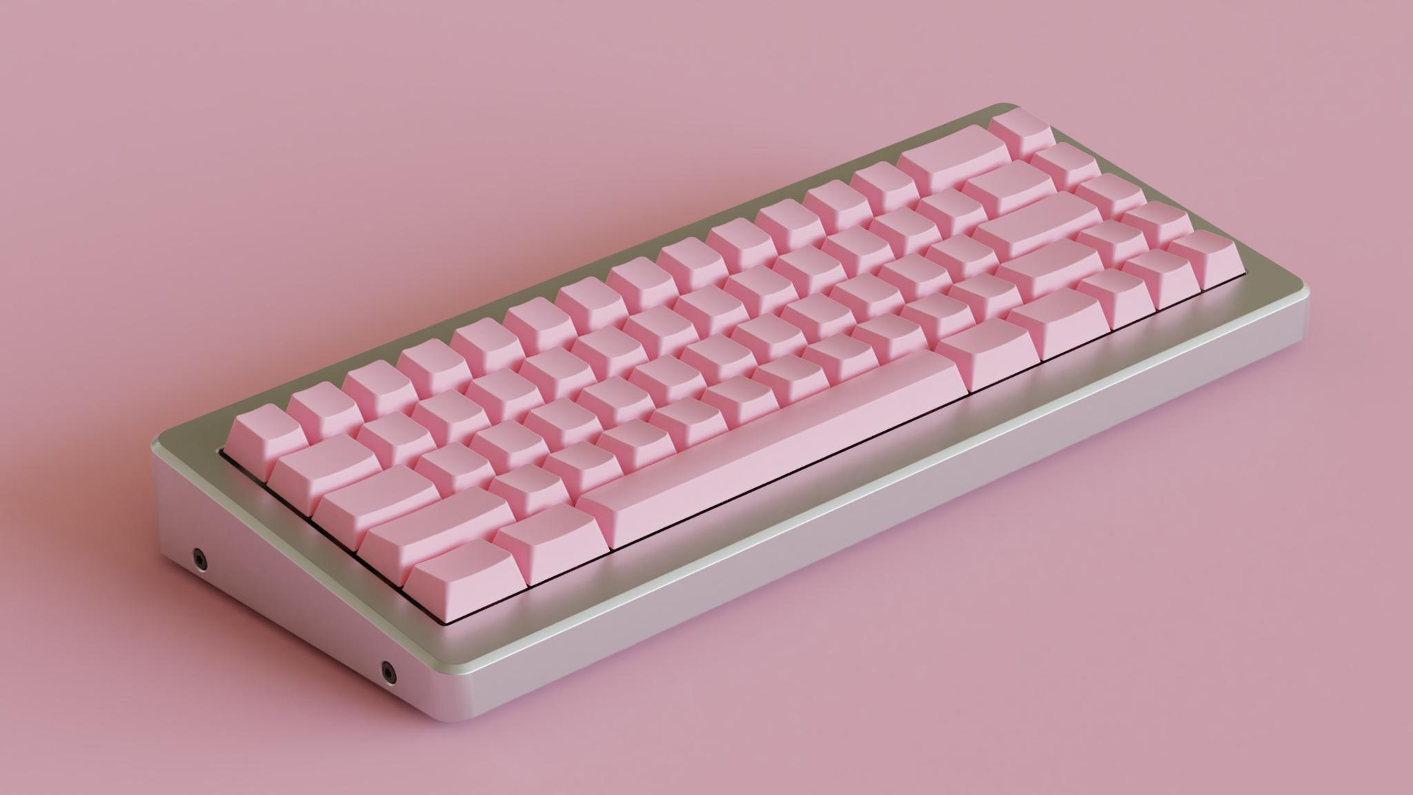 ePBT Blank Pink Keycaps (IC) - Keycap interest check cover image featuring ePBT, keycaps, pink, ZealPC, Cherry profile, ANSI, ISO, HHKB, keyboard accessories