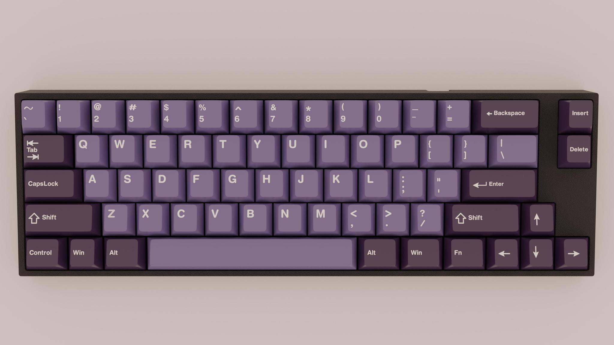 KAT Nightmare (IC) - Keycap interest check cover image featuring KAT Nightmare, Gengar, Pokemon, dark purple, light purple, custom set, keyboard design