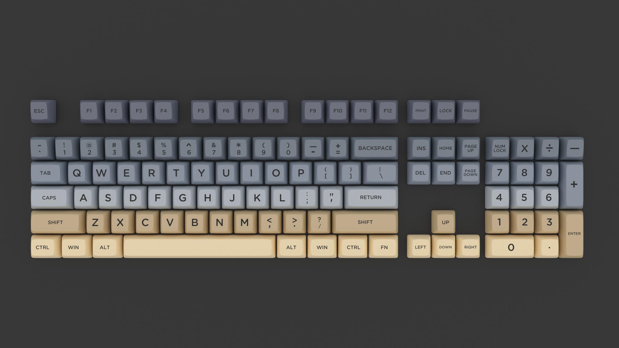 KAT Moonrise (IC) - Keycap interest check cover image featuring KAT Moonrise, keycap set, interest check, geekhack, renders, SA 104 key, Leopold fc660m