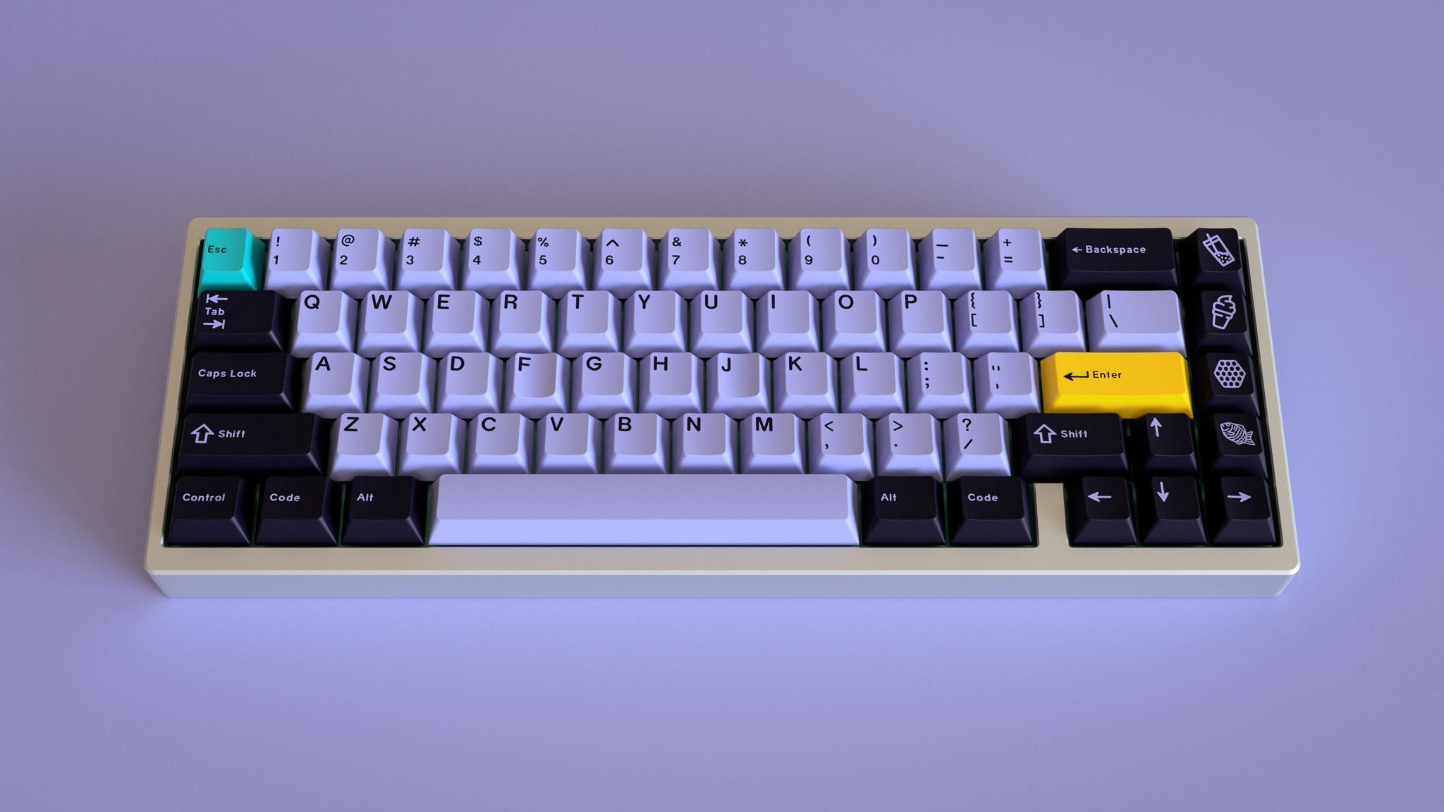 GMK Taro R2 - Keycap group buy cover image featuring GMK Taro R2, group buy, mechanical keyboards, keycaps, Novelkeys, Mykeyboard, zFrontier, Daily Clack, Boba Alphas, Milk Tea Mods