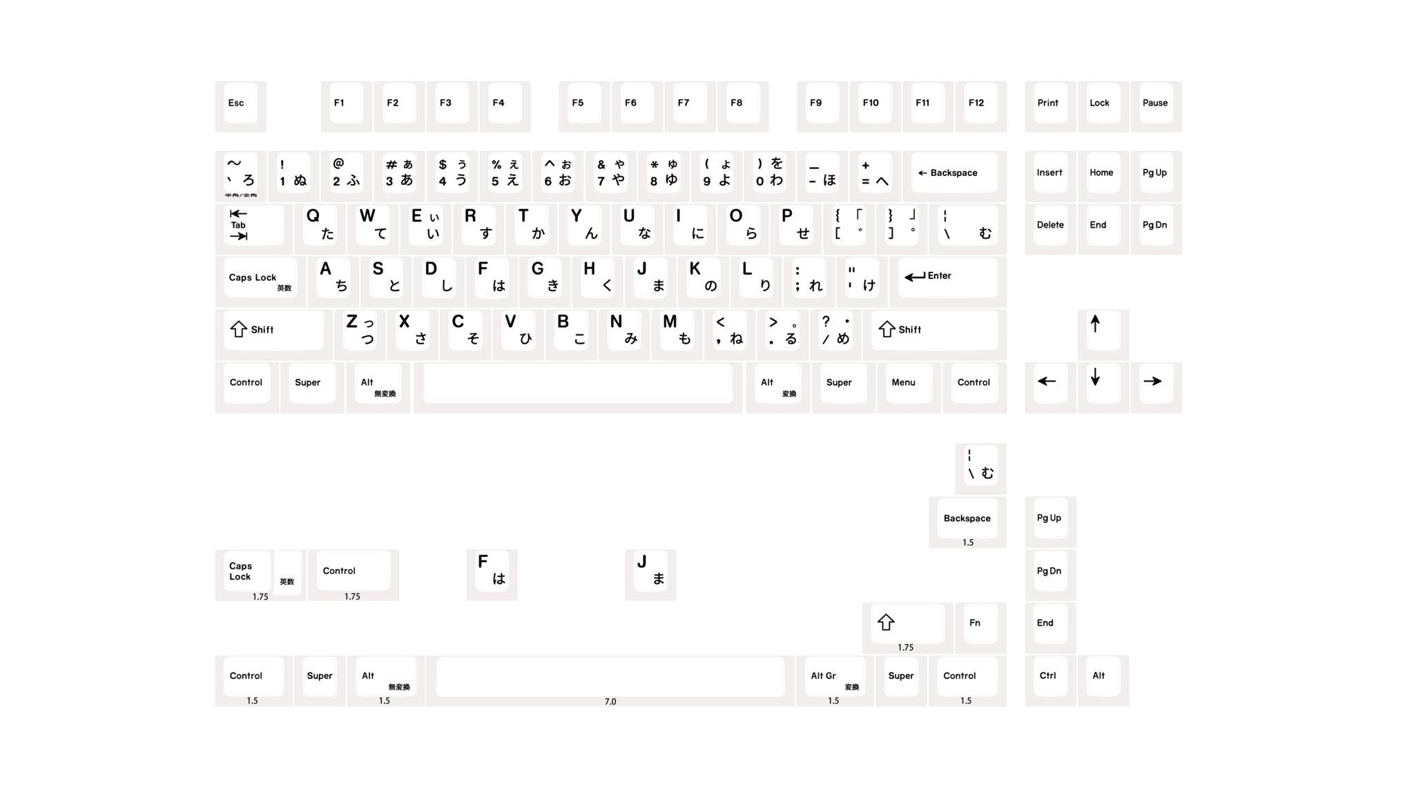 GMK BoW Hiragana (IC) - Keycap interest check cover image featuring GMK, BoW, hiragana, keycap set, groupbuy, Japanese, keyboard, sub-legends, feedback