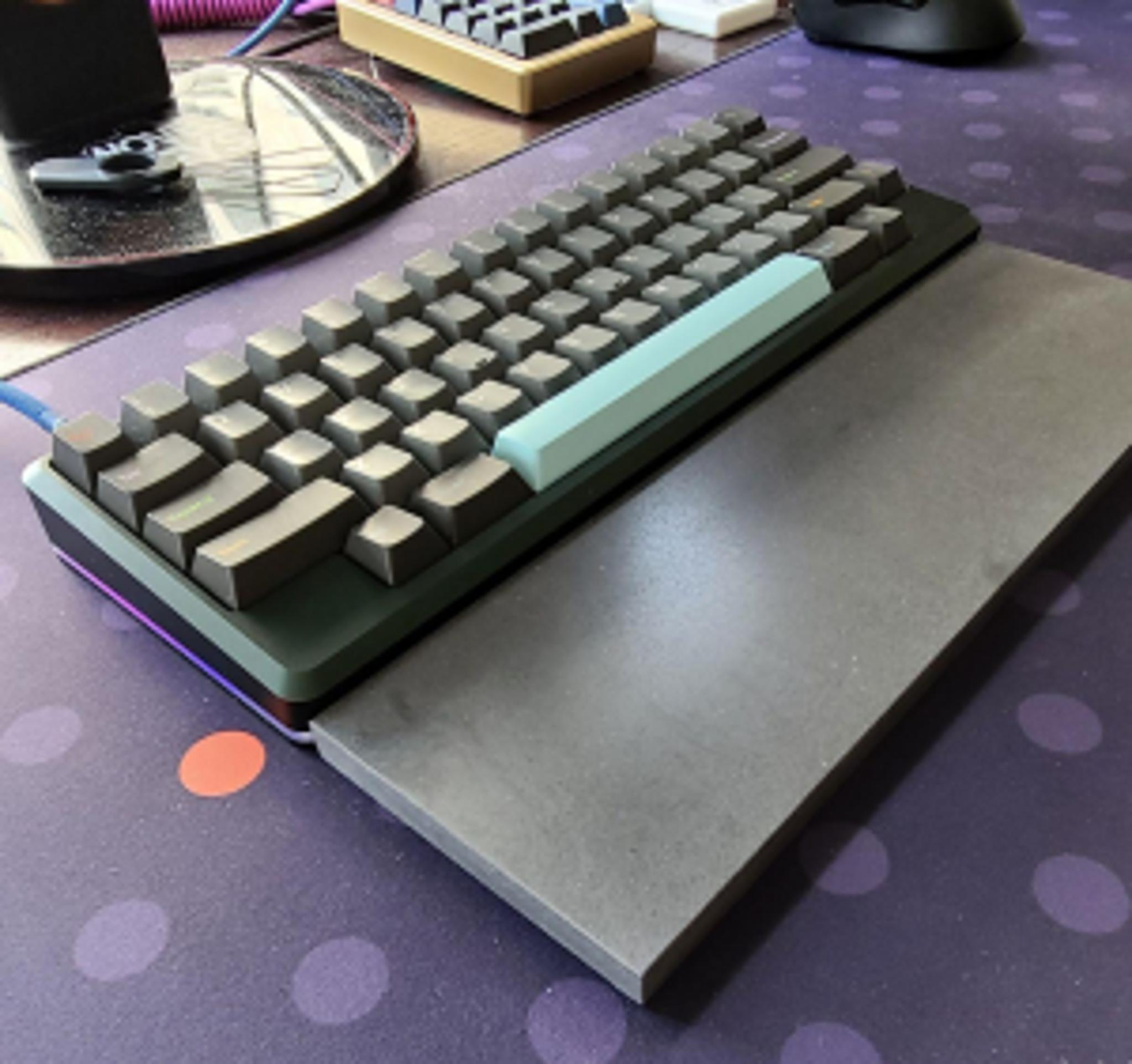 Simple Corian Wristrest (IC) - Others interest check cover image featuring Corian, wristrest, custom, Modern White, Deep Black Quartz, Gray Onyx, keyboard, Kohsta, New York City, small business, design, production, shipping