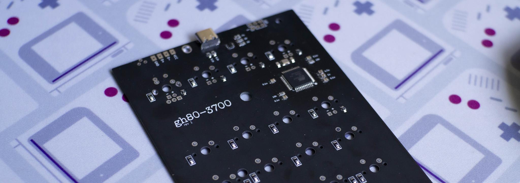 GH80-3700 Cherry Numpad PCB - Uncategorized group buy cover image featuring Cherry numpad, GH80-3700, USB-C, QMK Firmware, LED, rotary encoder, ESD protection, Cherry G80-3700, group buy
