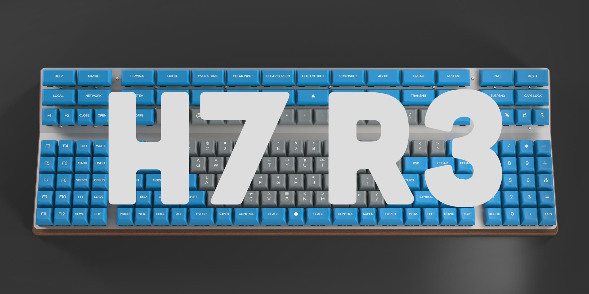 Hyper 7 R3 (GB) - Uncategorized group buy cover image featuring Hyper 7, R3, keyboard, Group Buy, PCB, daughterboard, bent plate case, stainless steel, stabilisers