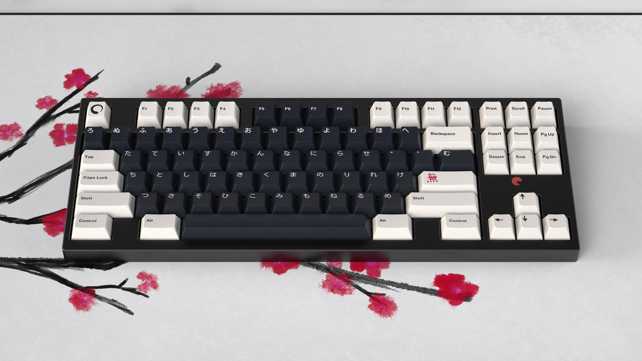 ORI 87 (IC) - Keyboard interest check cover image featuring ORI 87, keyboard design, prototype development, manufacturing, GMK SUMI, community support, crowdfunding, PCB testing, product launch