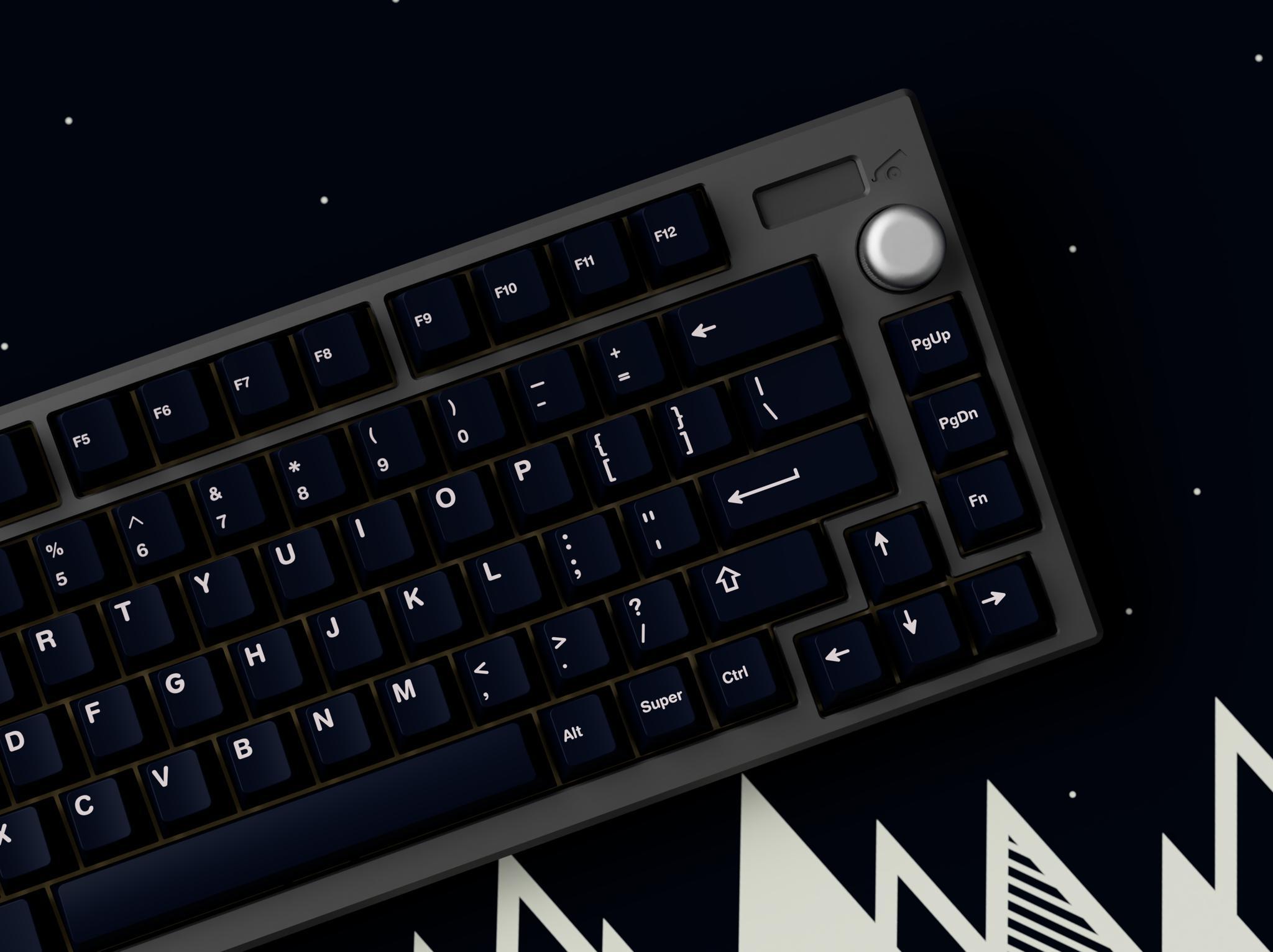 GMK Deep Navy - Uncategorized group buy cover image featuring GMK, Deep Navy, keyset, nordic design, minimalism, custom keys, deskmat, group buy