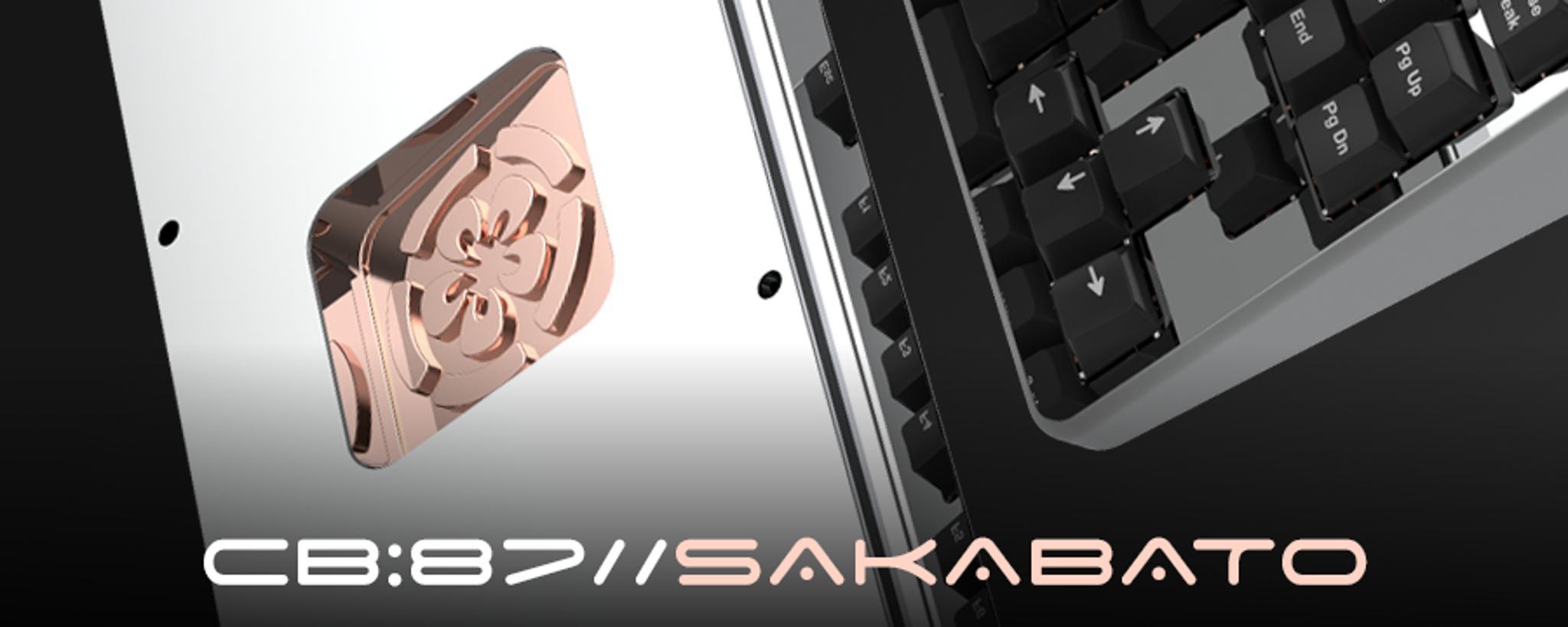 CB:87//SAKABATO (IC) - Keyboard interest check cover image featuring Sakabatō, reverse-blade sword, GB round, Bluetooth keyboard, CherryB, premium keyboard, top mount, limited edition