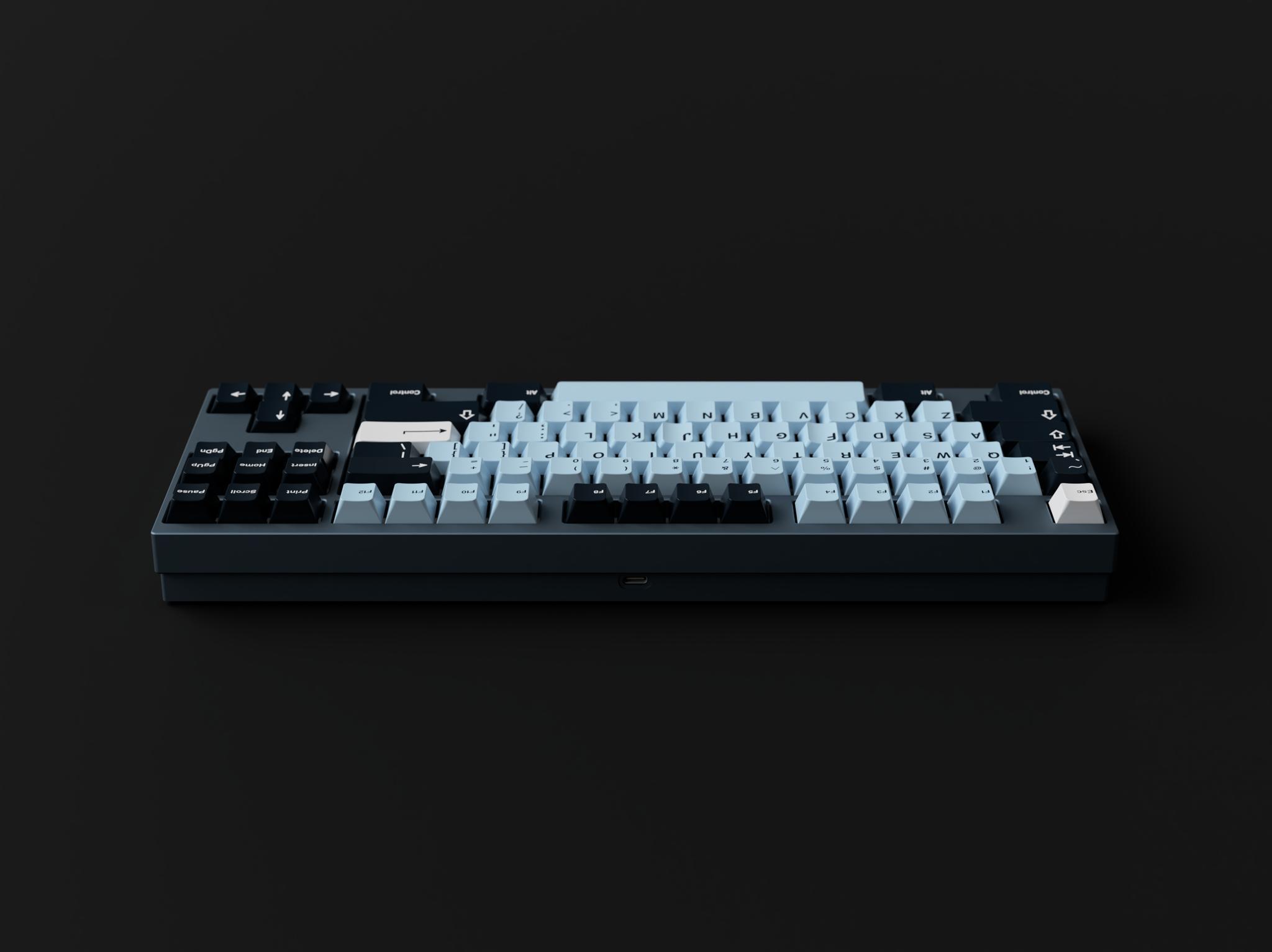 Infinitum - Uncategorized group buy cover image featuring Infinitum, keyboard, carbon fiber plates, PCB, group buy, eniigmakeyboards, prototype, muted blue, Discord
