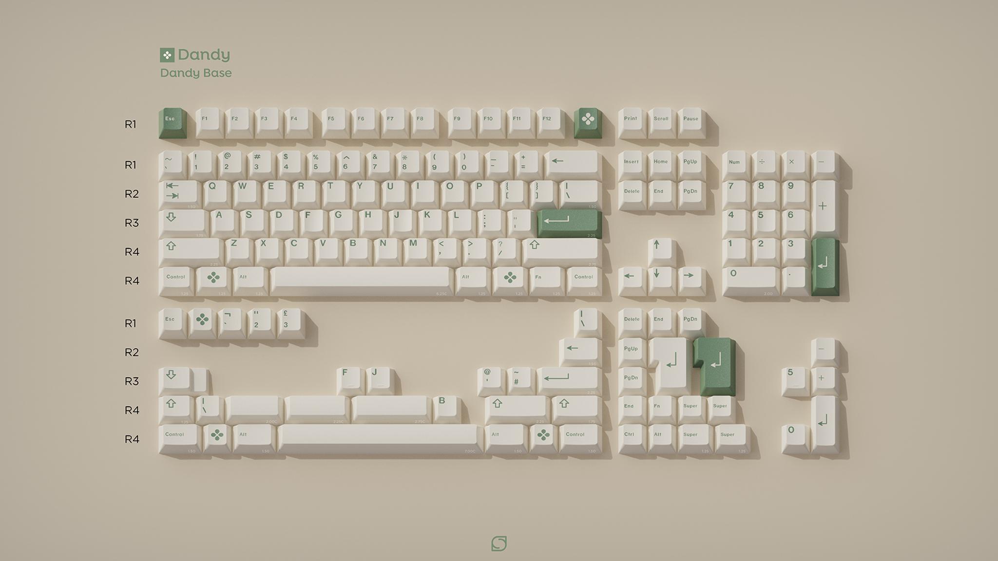 GMK Dandy (IC) - Keycap interest check cover image featuring GMK Dandy, mechanical keyboard, keyset, dandelion colors, base kits, deskmats, renders, subtle design