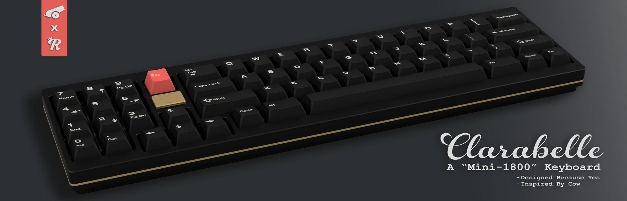 Clarabelle - A Southpaw 1400 (GB) - Uncategorized group buy cover image featuring Clarabelle, Southpaw 1400, keyboard, group buy, Cannonkeys, Prototypist, limited edition, PCB, RGB, QMK