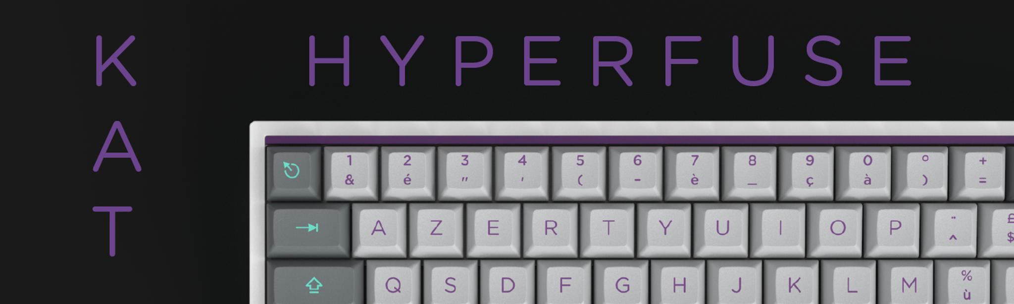 KAT Hyperfuse - Keycap group buy cover image featuring KAT Hyperfuse, group buy, keycaps, MyKeyboard, Originative, zFrontier, keyreative, artisans, MelonKeys, Alpha Keycaps, Lividity, GSK, SodieCaps