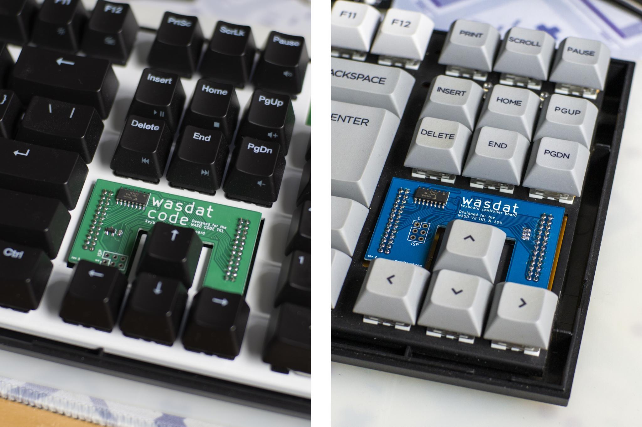 The Mighty Wasdat and Wasdat Code Controller - Uncategorized group buy cover image featuring WASD, Wasdat, QMK, programmable keyboard, TKL, fullsize, Wasdat Code, ATmega32u4, ANSI, ISO, V2, group buy
