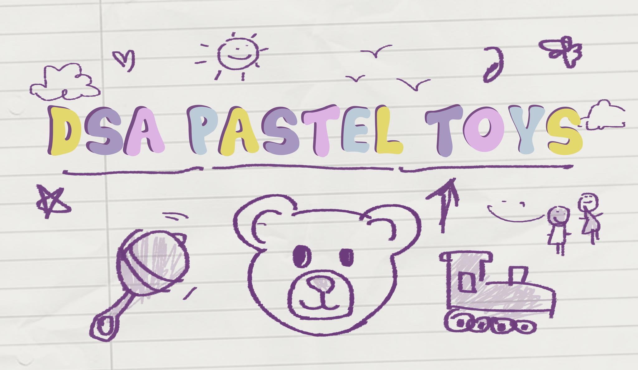 DSA Pastel Toys (IC) - Keycap interest check cover image featuring DSA Pastel Toys, keycaps, pastel colors, childhood toys, group buy, Castle Keyboards