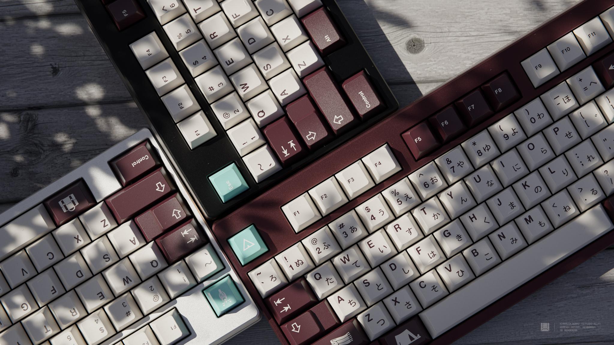 GMK Yuru - Keycap group buy cover image featuring GMK Yuru, keycaps, Yuru Camp, group buy, novelty keycaps, custom keysets, anime inspired, Shima Rin, color matching, Cannon Keys, Deskhero, MyKeyboard, ZFrontier, Daily Clack