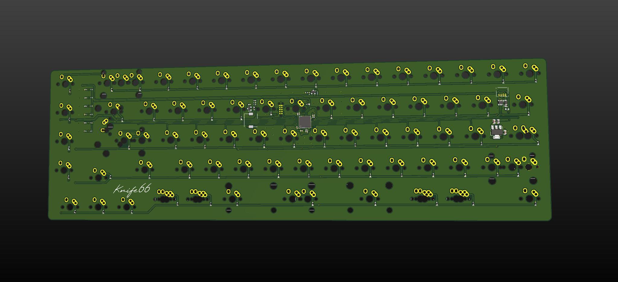 CA66 Replacement PCB R2 - Uncategorized group buy cover image featuring CA66, PCB, STM32F072, QMK compatible, ALPS, MX compatible, ESD protection, RGB LEDs, iso support, USB-C, group buy