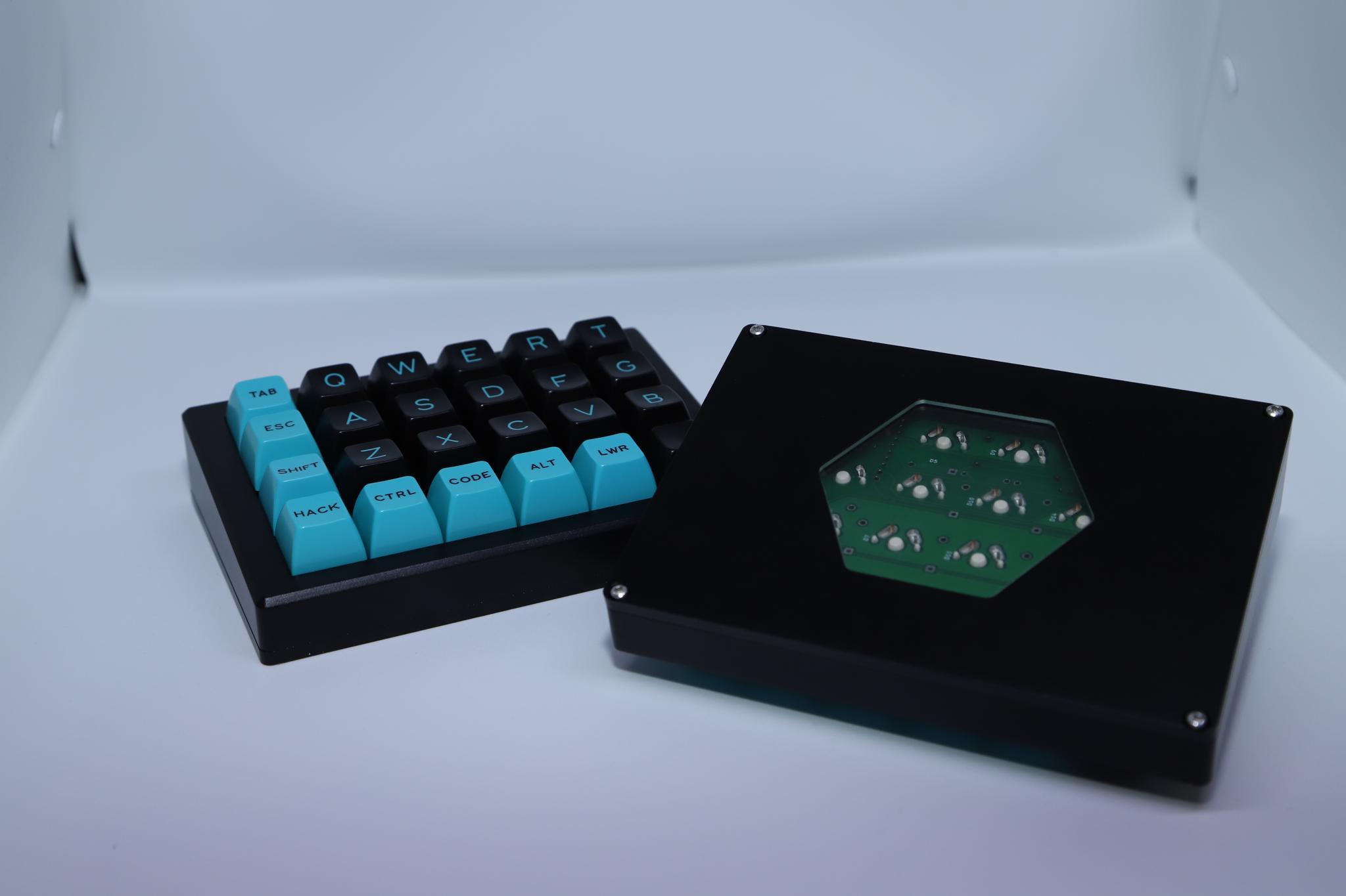 Let's Tango (IC) - Keyboard interest check cover image featuring Let's Tango, split ortholinear keyboard, Let's Split PCB, aluminum case, express shipping, in-stock sale, mechanical keyboard, customizable design
