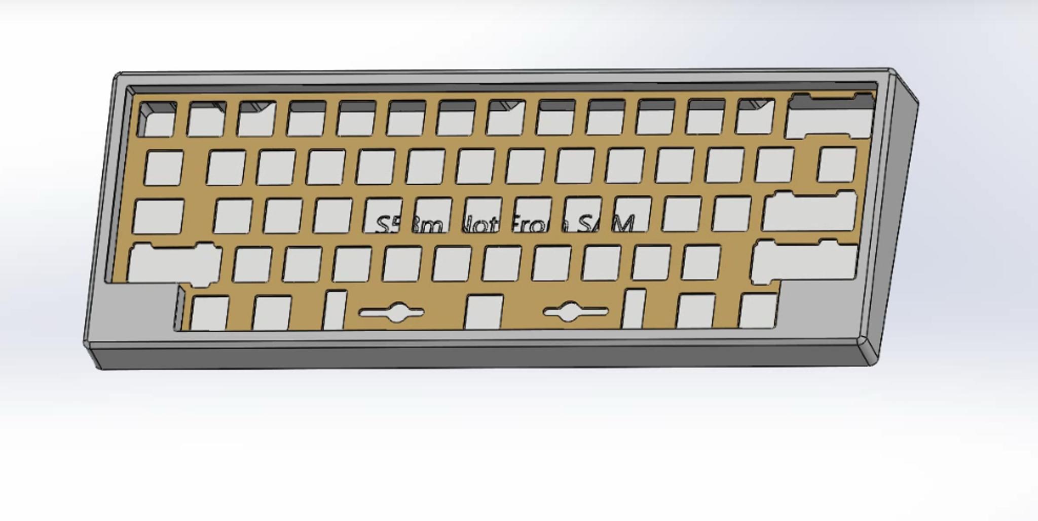 S58 HHKB/WKL Keyboard Kit (IC) - Keyboard interest check cover image featuring S58 keyboard kit, HHKB layout, WKL layout, aluminum top case, pure copper bottom case, carbon fiber plate, PCB, QMK, RGB, anodized case colors, electrophoresis white, FR4 plate