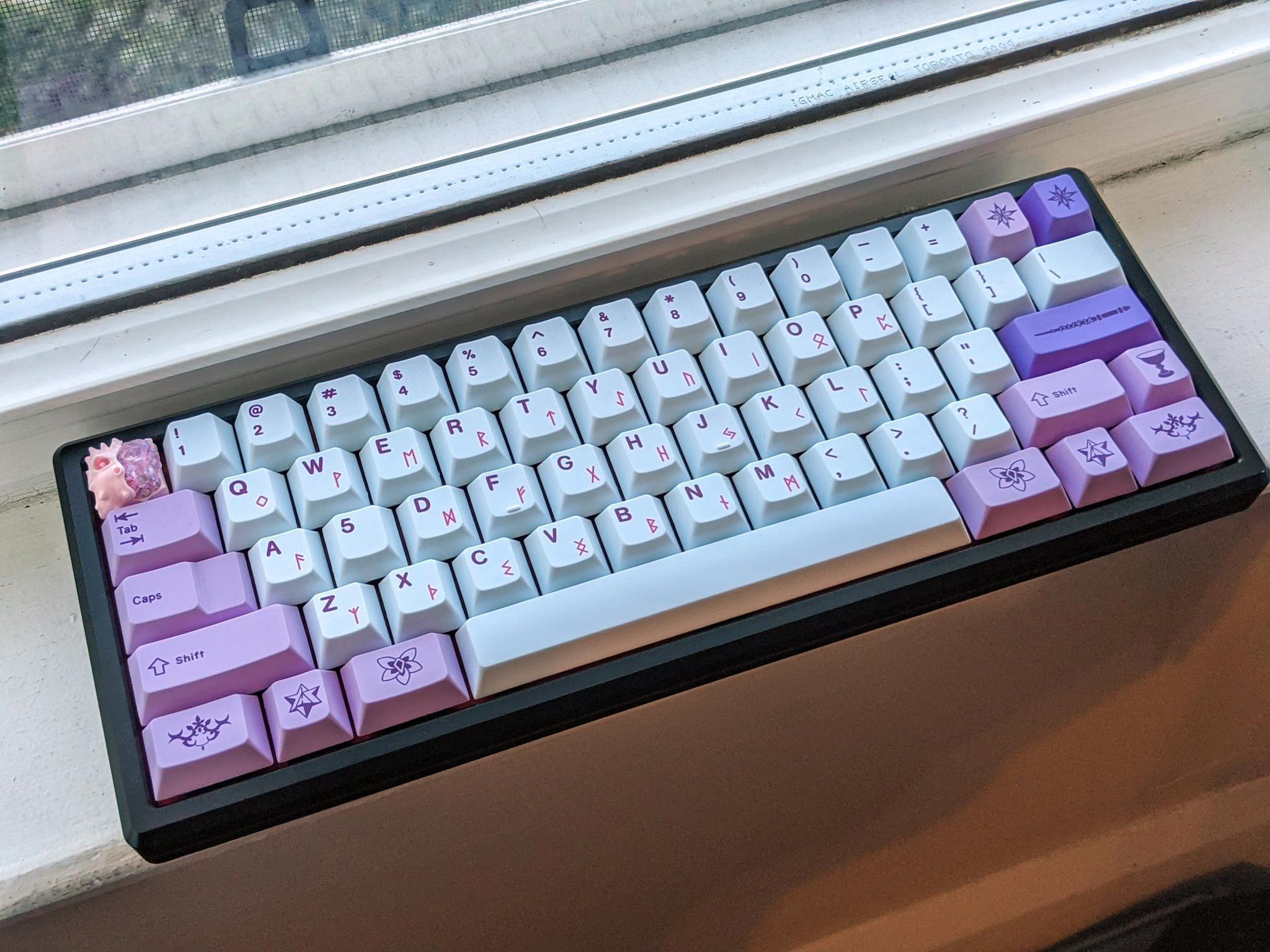 ePBT Skadi - Keycap group buy cover image featuring ePBT Skadi, keycap set, Scáthach-Skadi, Fate franchise, Norse goddess, keyboard accessories, ApexKeyboards, Pantone colors, deskmat, artisan keycaps, USB cables