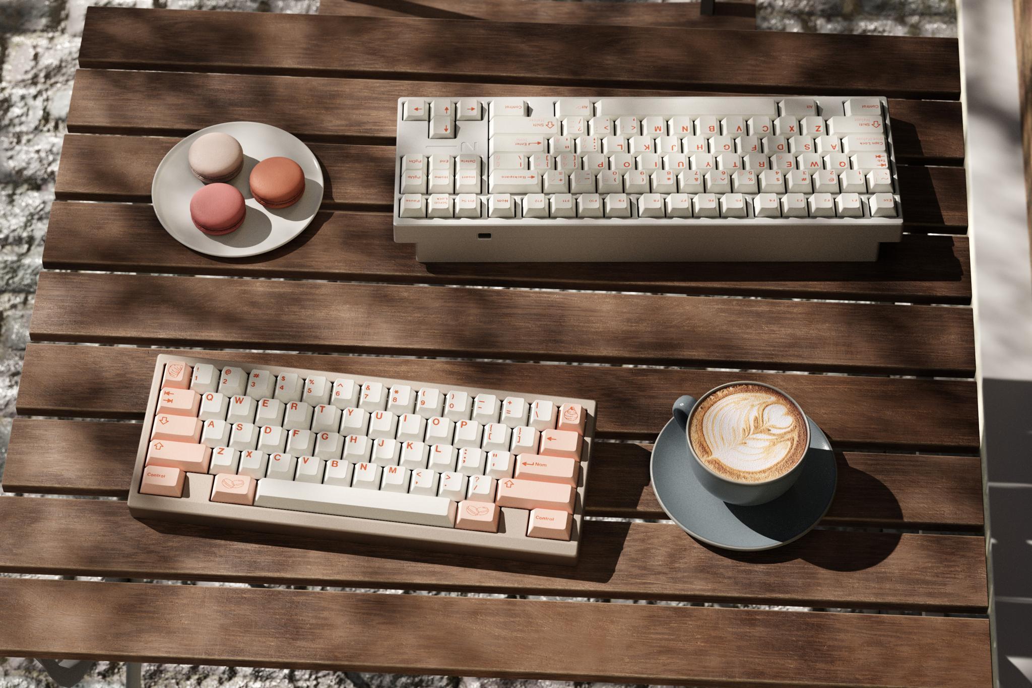 GMK Pâtisserie (IC) - Keycap interest check cover image featuring GMK, Pâtisserie, keyset, Italian, pastel, novelties, group buy, vendors, pricing, colours, Origins, UV-printing