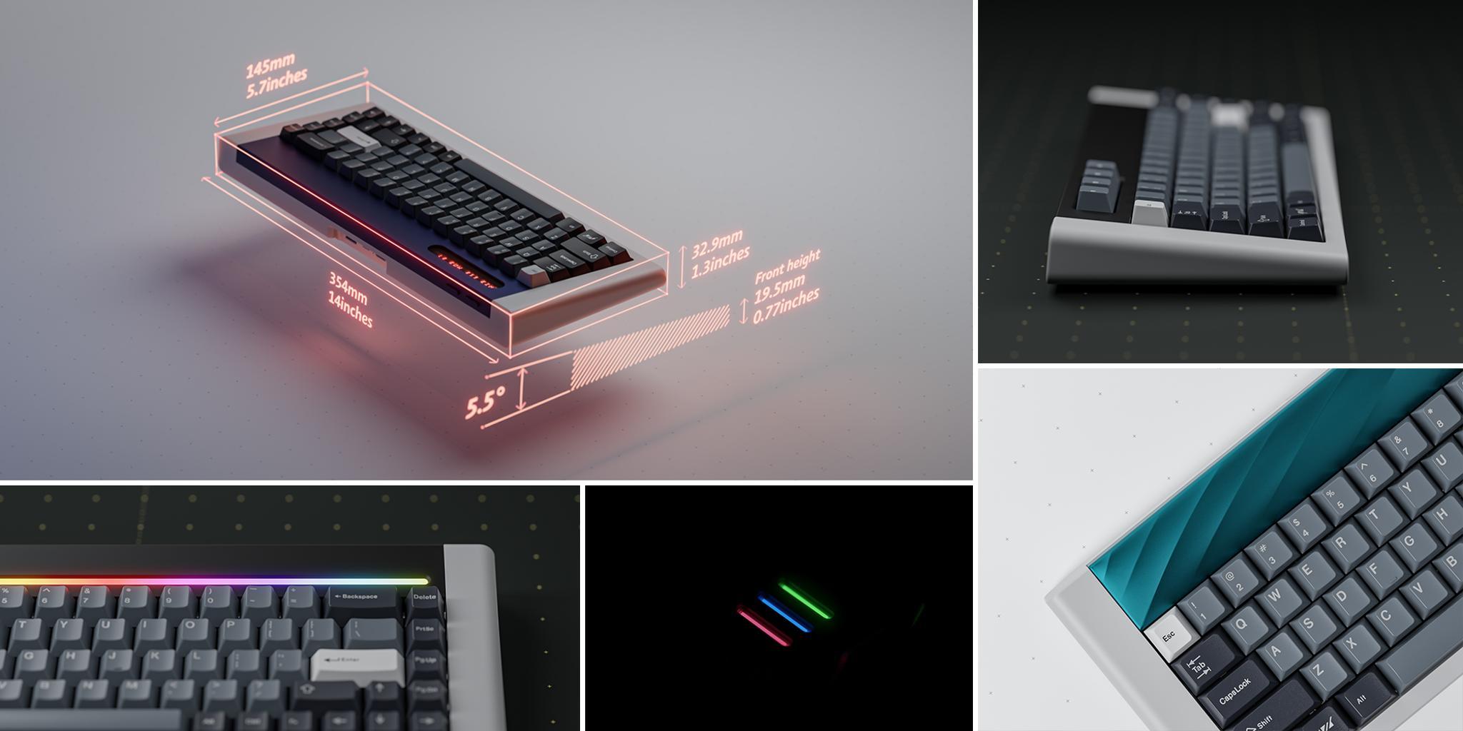 Grid 650 (IC) - Keyboard interest check cover image featuring Grid 650, custom mechanical keyboard, Holy Panda, sound test, Module Type-07 ARRAY, Ink Black V2 switches, MOD4 FLASH, BLE hotswap, QMK, solderable boards, gasket mount, Module 4 FLASH, Leaf spring design, 18650 battery