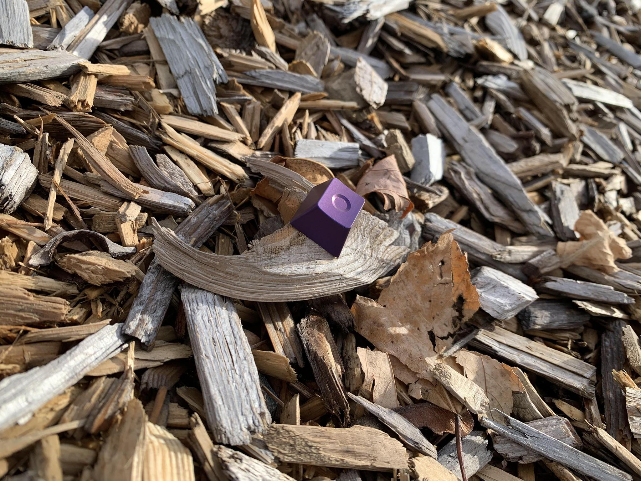 Purple Kaizen Titanium Keycap (IC) - Keycap interest check cover image featuring titanium keycap, Japanese innovation, kaizen, mechanical keyboard, purple keycap, custom keycap, minimalistic design, luxury keycap