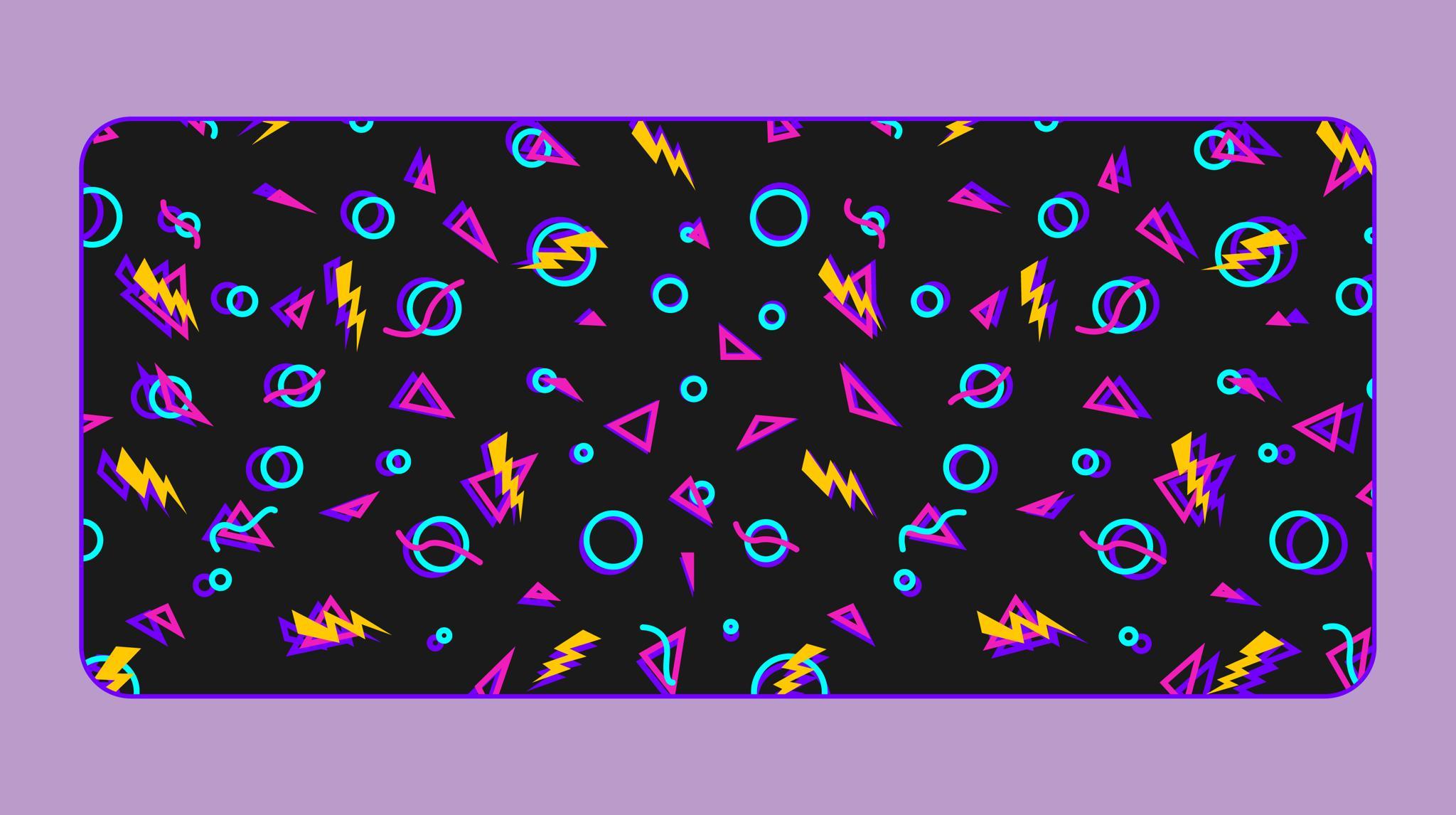 Totally Radical Deskmats (IC) - Deskmats & Accessories interest check cover image featuring deskmats, arcade-inspired, feedback, colorways, GMK Retrowave, IC