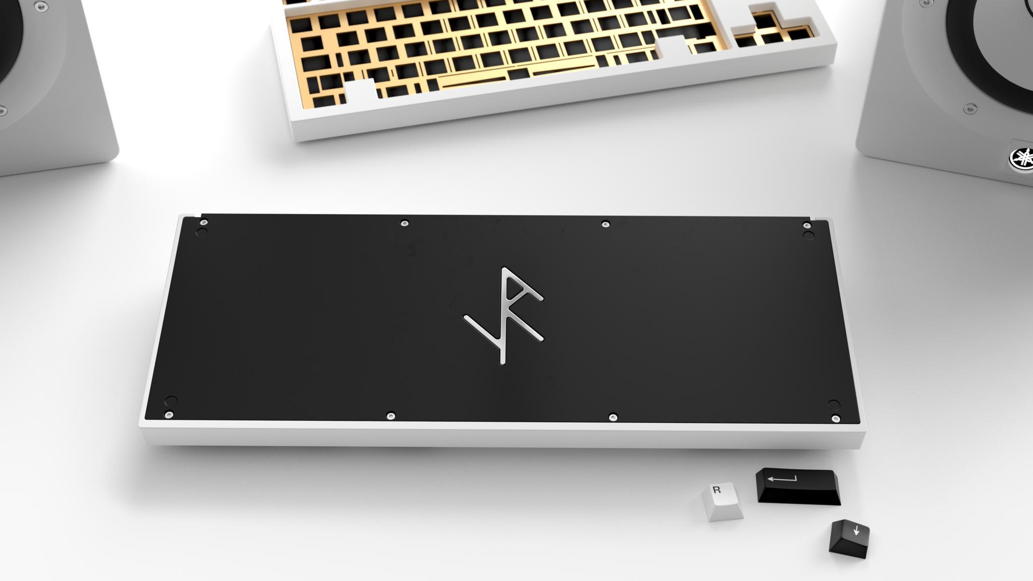IRON180 by Smith + Rune (GB) - Keyboard group buy cover image featuring IRON180, Smith + Rune, Group Buy, CannonKeys, DeskHero, MyKeyboard EU, iLumkb, mechanical keyboards, brass base, aluminum base