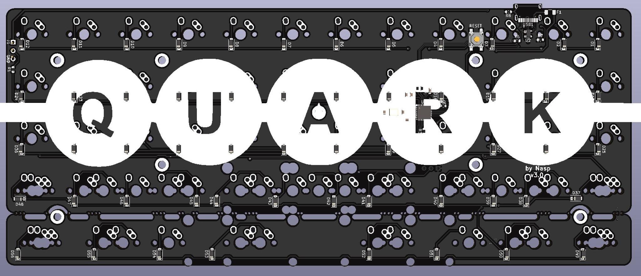 Quark PCB for Planck/Preonic (IC) - Others interest check cover image featuring Quark PCB, Planck, Preonic, PCB design, keyboard, ortholinear, carbon fiber plate, hardware, RGB Underglow, ESD protection