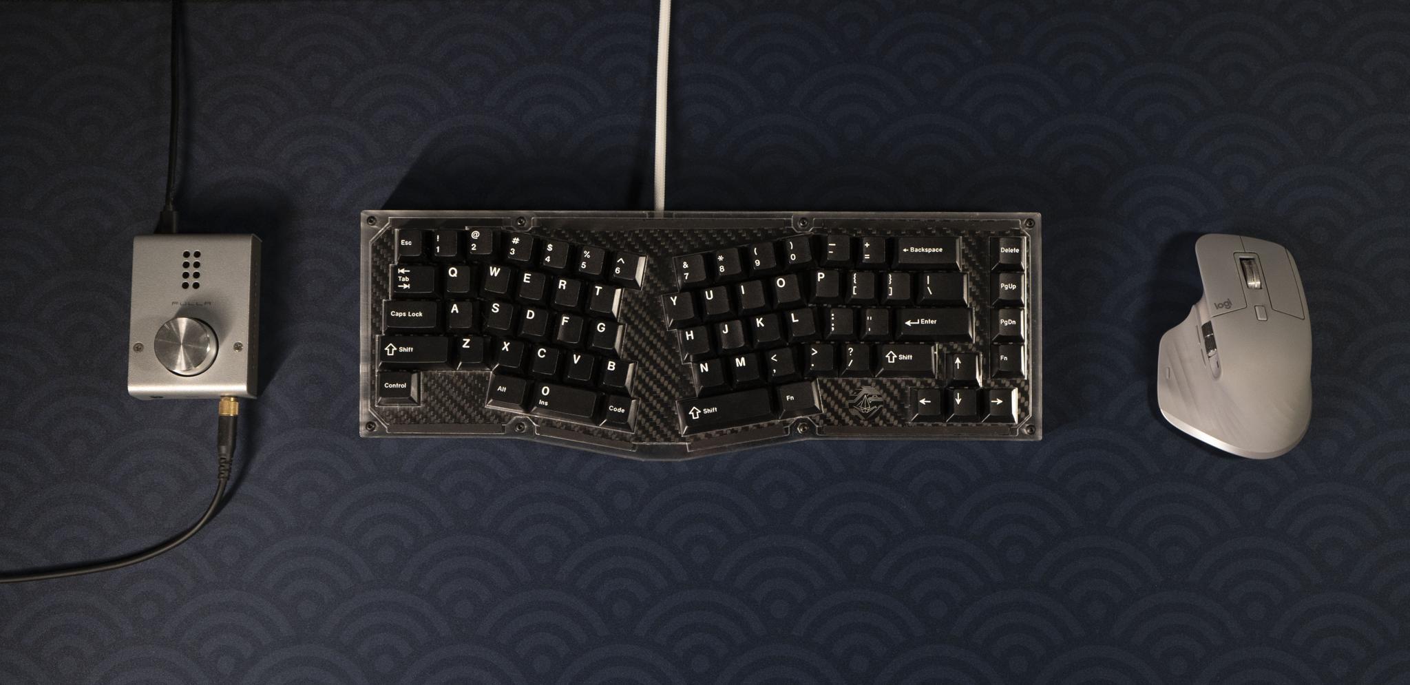 Gerald65 (IC) - Keyboard interest check cover image featuring Gerald65, Alice-style keyboard, acrylic layers, plate options, QMK, VIA support, typing angle, hotswap