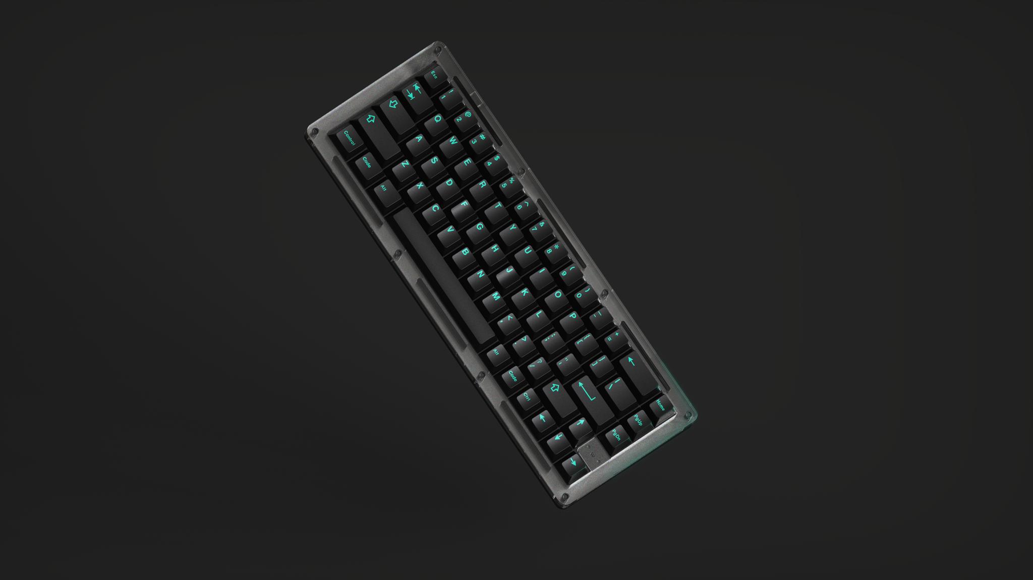 SIX5 65% (IC) - Keyboard interest check cover image featuring SIX5, RiftKeys, keyboard, acrylic, aluminum, 65% layout, typing angle, gasket mount, customizable, group buy, modular acrylic, custom PCB