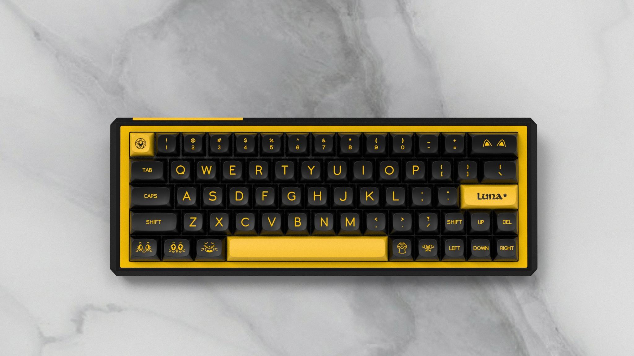 KLK Luna (IC) - Keycap interest check cover image featuring KLK Luna, keyset, Fannie, cats, Sailor Moon, Luna, PBT keycap, zfrontier_cn, KLK, keyboard, design