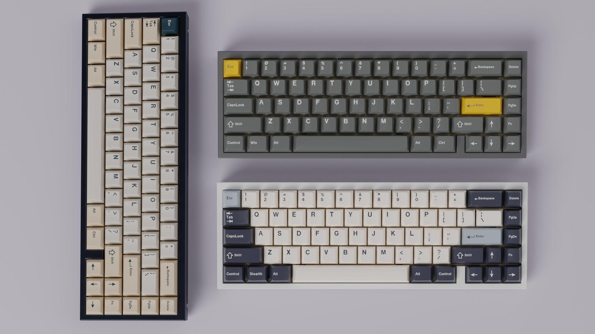 FEEL'S 65% (IC) - Keyboard interest check cover image featuring FEEL'S 65, mechanical keyboard, gasket mount, typing feel, minimal design, aluminum case, keyboard features, typing angle, customizable PCB, CNC optimization, design progress