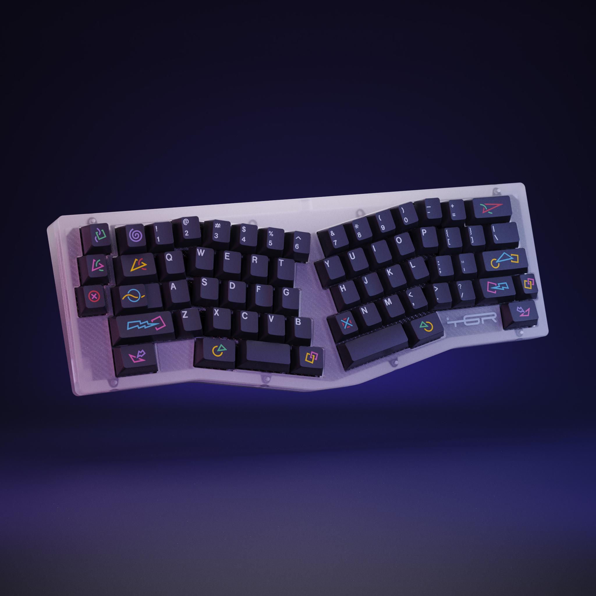 GMK Polybius (GB) - Keycap group buy cover image featuring GMK Polybius, FOIA request, FBI, arcade game, keyboard set, group buy, mods, kit, deskmats, Space Cables, ProtoTypist, CandyKeys, SwitchKeys, Ashkeebs