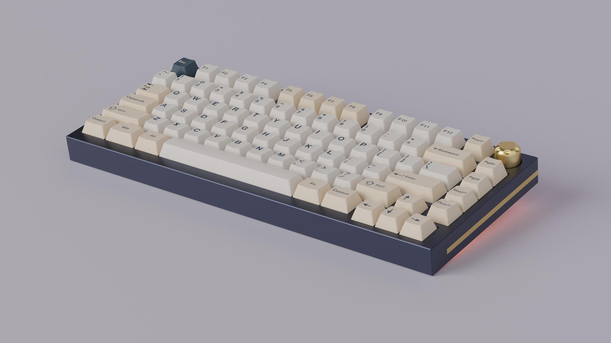 Elemental 75 (IC) - Keyboard interest check cover image featuring Elemental 75, keyboard, design update, rotary encoder, gasket mounted, customization, keyboard layouts, pricing, development updates