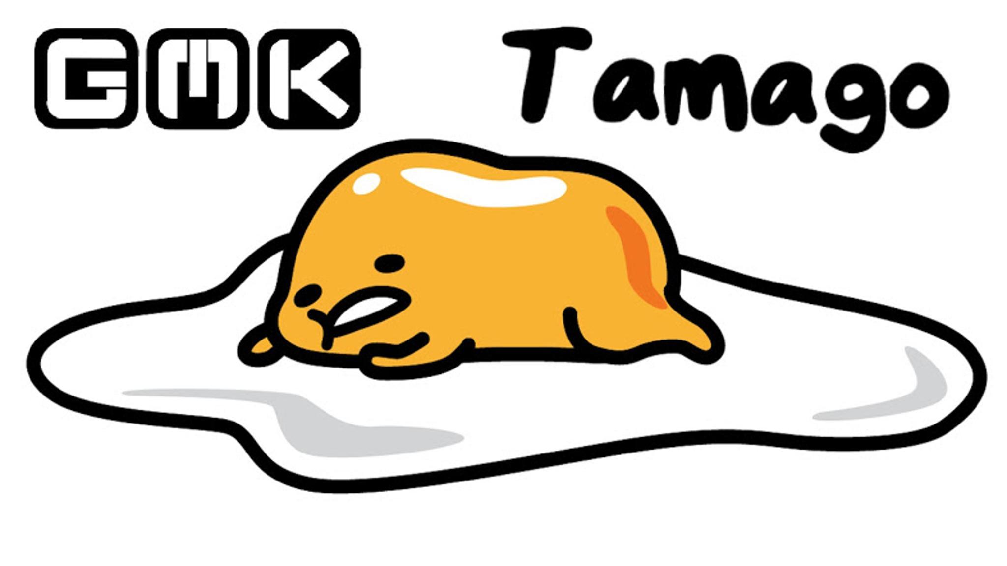 GMK Tamago (IC) - Keycap interest check cover image featuring GMK Tamago, keycap set, face keycap, Gudetama, lazy egg, yolky yellows, GMK WS1, keycap design, novelty keycap