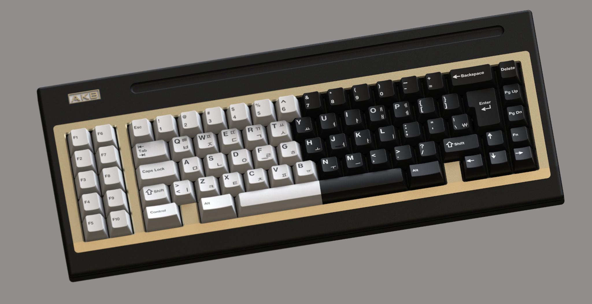 GMK WoB and BoW Hangul Round 2 (IC) - Keycap interest check cover image featuring GMK, WoB, BoW, Hangul, keycaps, keyboards, base kits, icon+text, row 5, white on black, black on white, interest check, alchemist keyboards