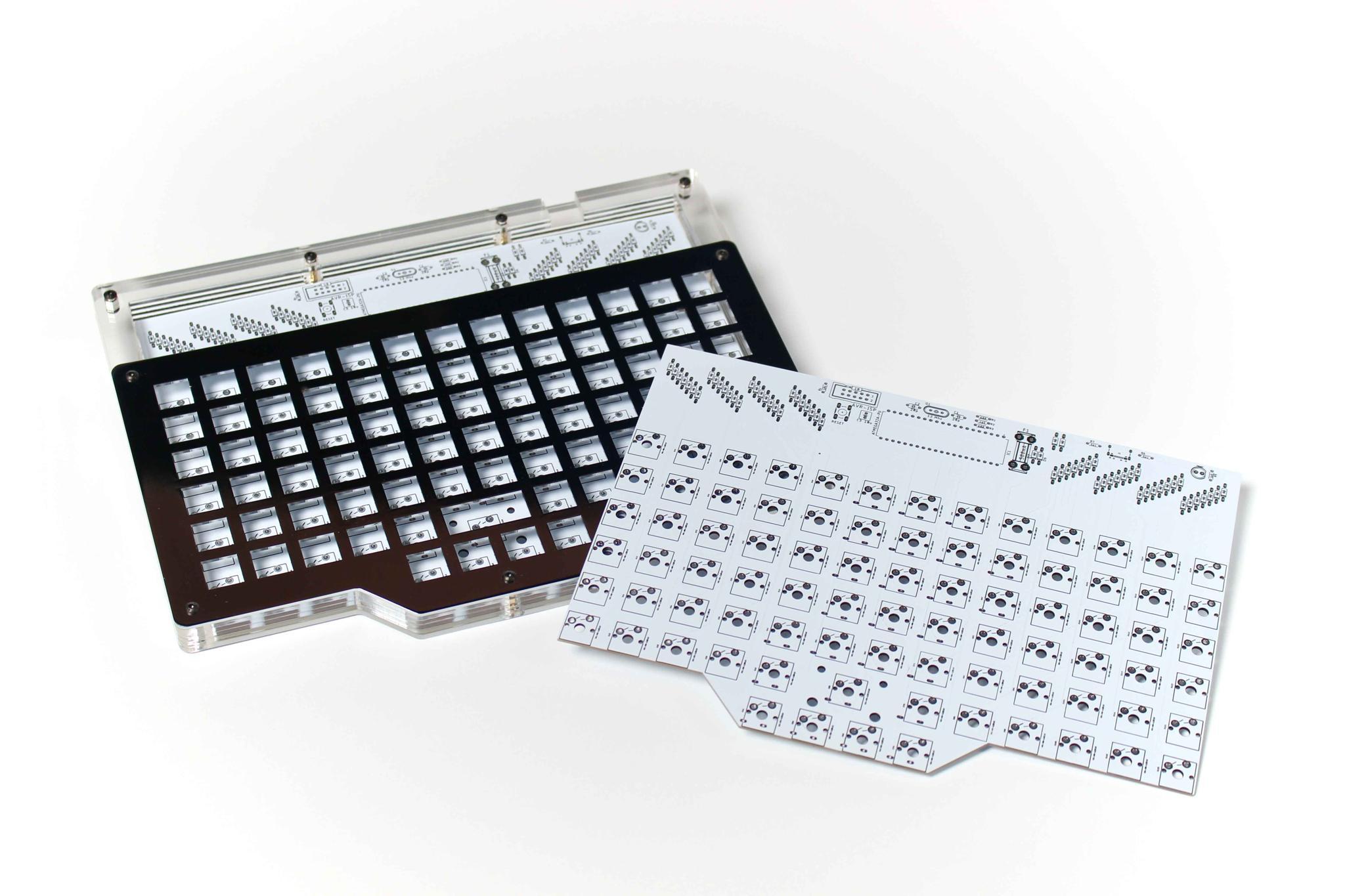 BTY-80 (IC) - Keyboard interest check cover image featuring BTY-80, orthogonal keyboard, custom design, RGB glow, through-hole PCB, TKL layout, QMK firmware