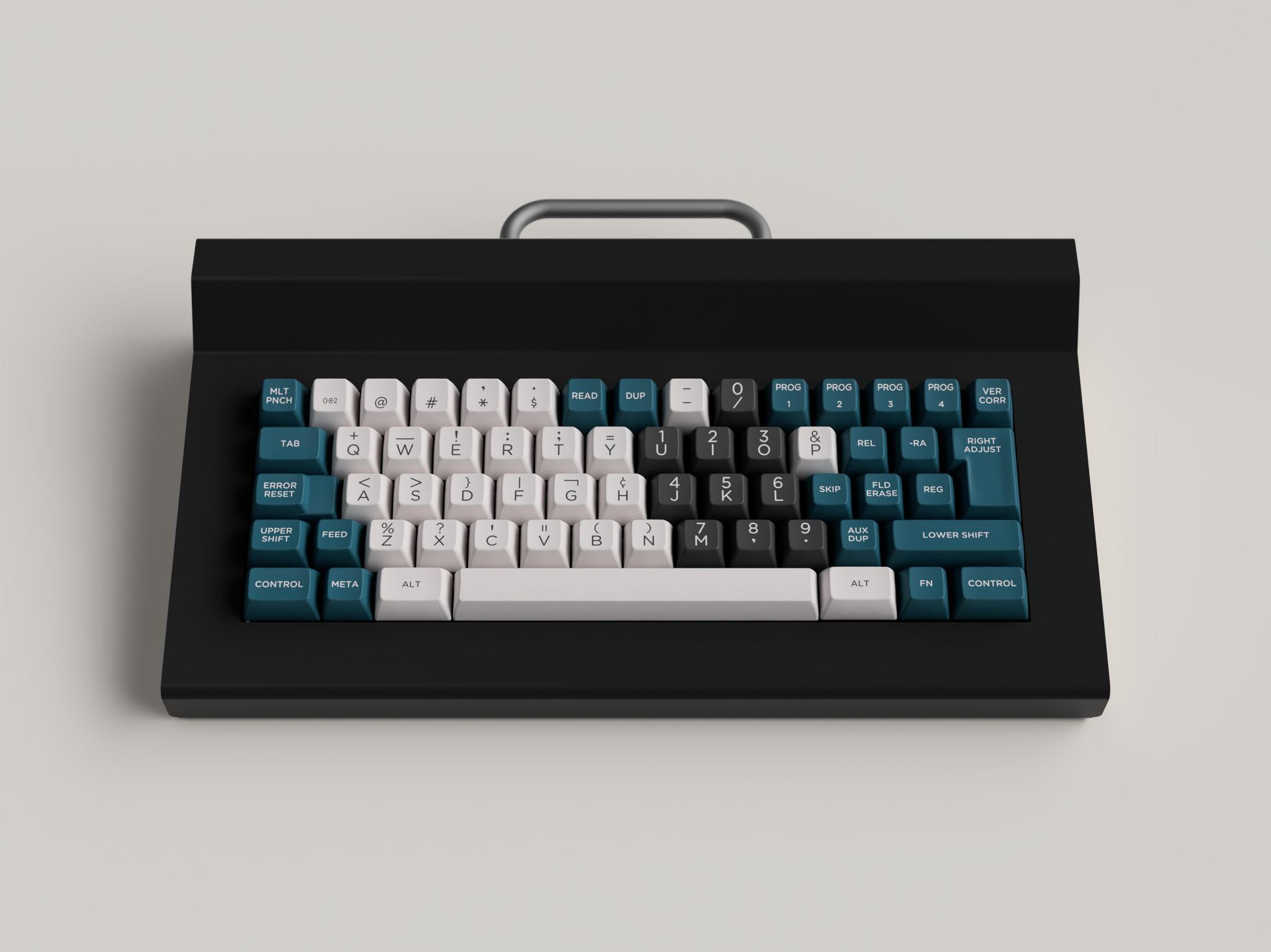 SA 8010 (GB) - Keycap group buy cover image featuring SA 8010, keypunch keyboard, Data Decisions 8010, FRANCO, group buy, Mechs & Co, ApexKeyboards, [Proto]Typist, Oblotzky Industries, Monokei, SwitchKeys, RAMA, Smith+Rune, Omnitype, nasp