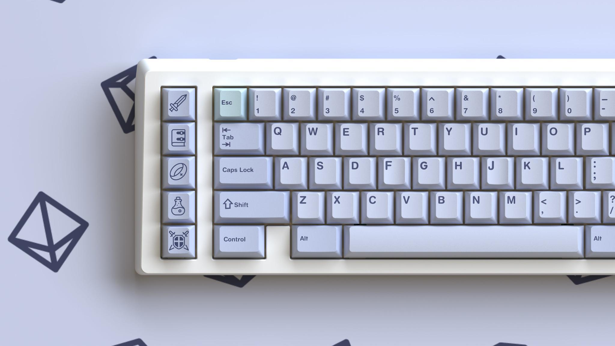 GMK Astral Light (GB) - Keycap group buy cover image featuring GMK Astral Light, fantasy RPG, TTRPG, keycap set, group buy, Cherry profile, ABS plastic, custom Pantone, Project Keyboard, DailyClack, MyKeyboard, Deskhero, iLumKB