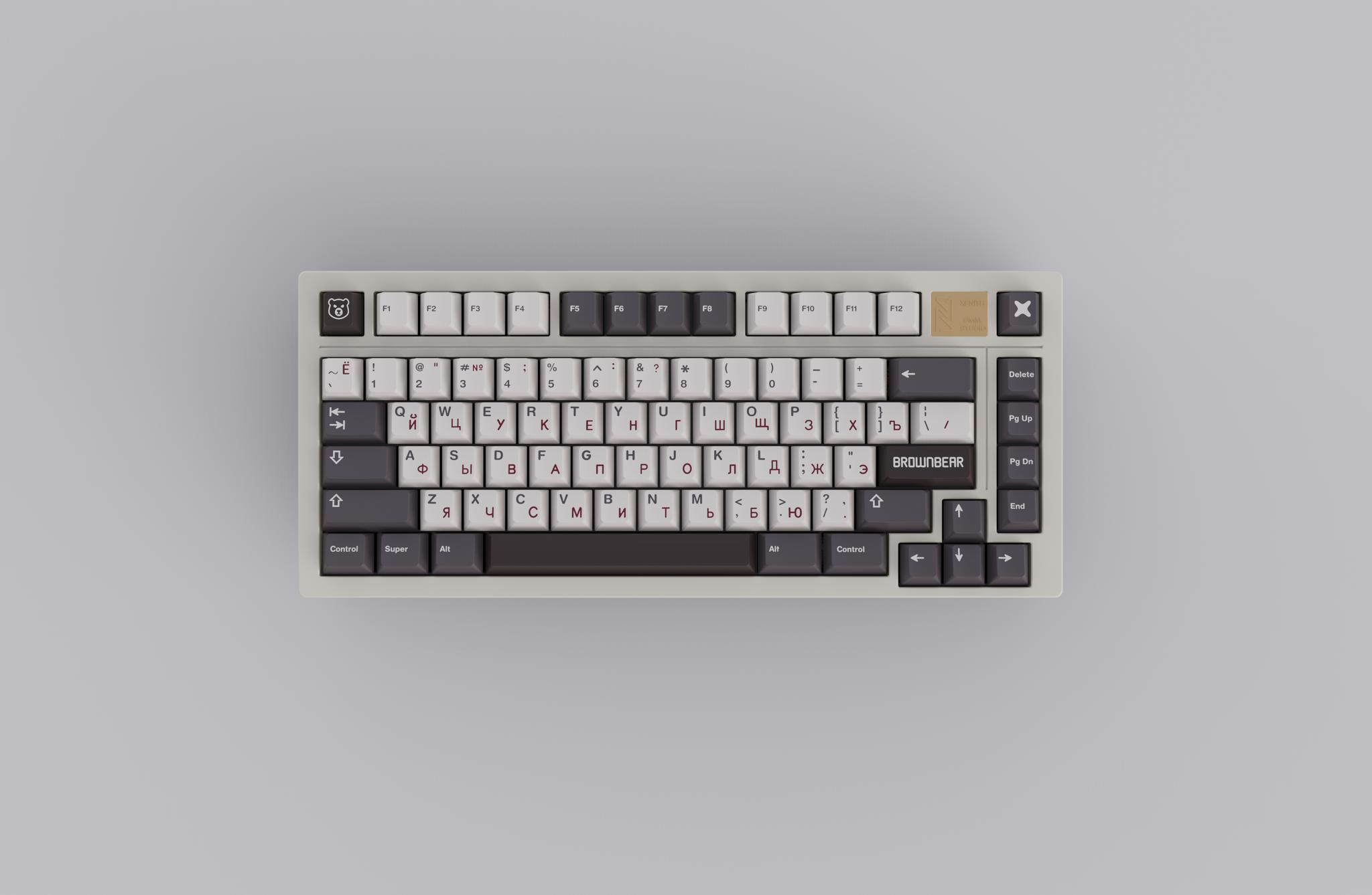 JTK Brown Bear (IC) - Keycap interest check cover image featuring JTK, Brown Bear, keycaps, doubleshot, tripleshot, ABS, Cherry profile, Rifen, keyboard accessories, JTK manufacturer