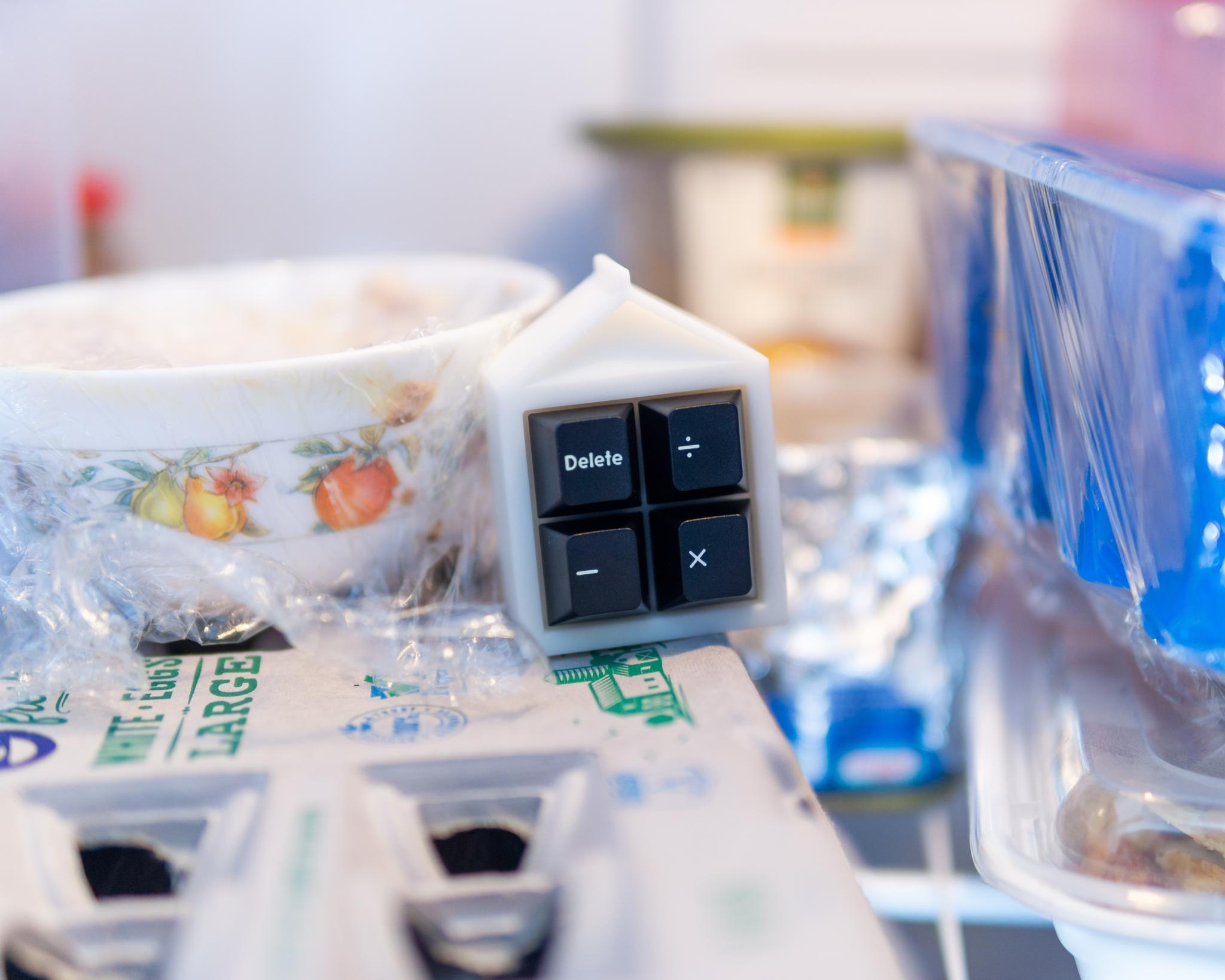 Whole Milk - 4 Key Marcopad (IC) - Keyboard interest check cover image featuring Whole Milk, Marcopad, resin printed, keyboard, AETERNUS, onboard MCU PCB
