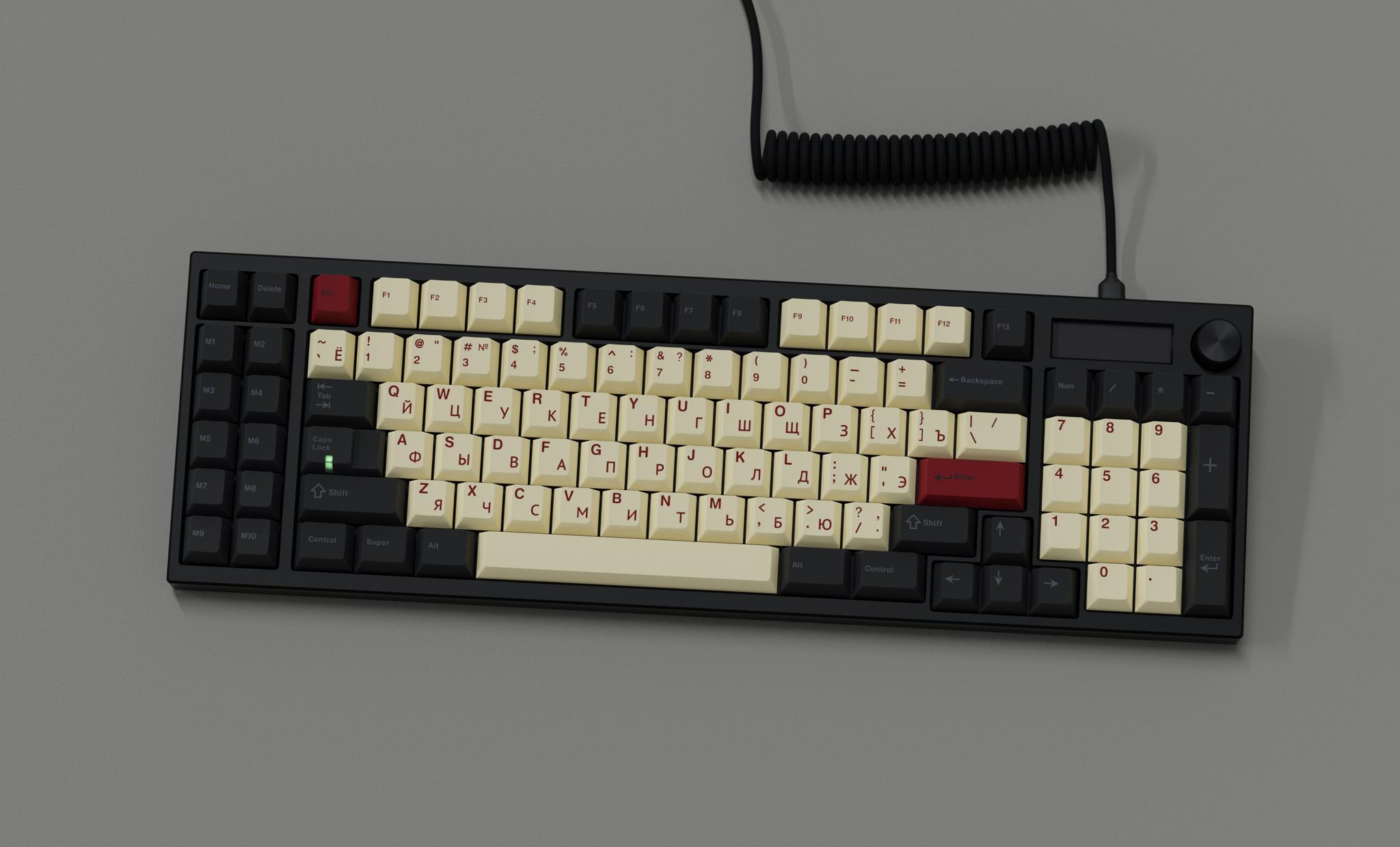 GMK Specter (IC) - Keycap interest check cover image featuring GMK Specter, keyboard, interest check, kits, board renders, extensions, spacebars, Latin alphas