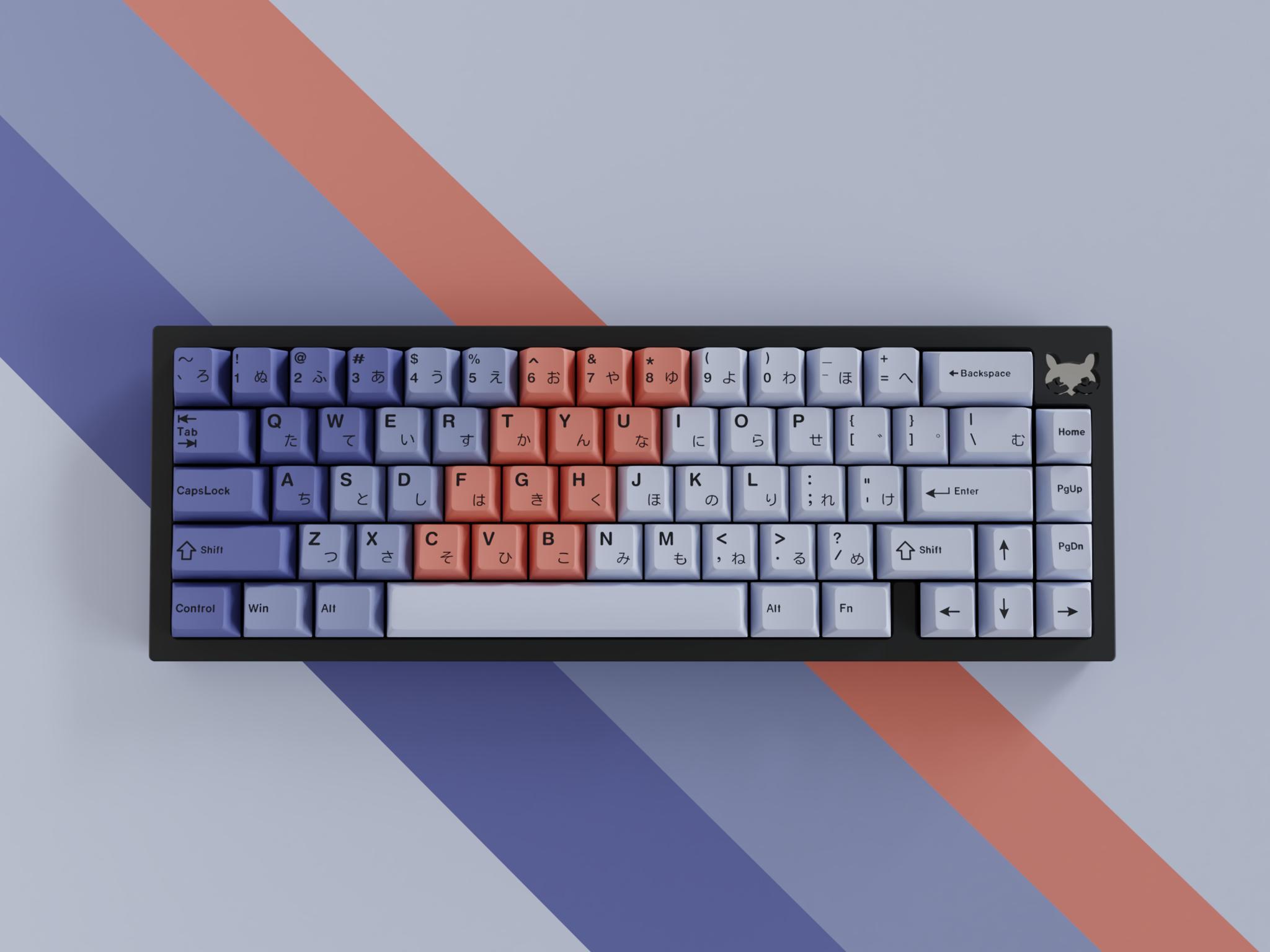 PBT Slash (IC) - Keycap interest check cover image featuring PBT Slash, gradient set, Japanese sunset, keyboard, groupbuy, dye-subbed, Infinikey, Keebsforall
