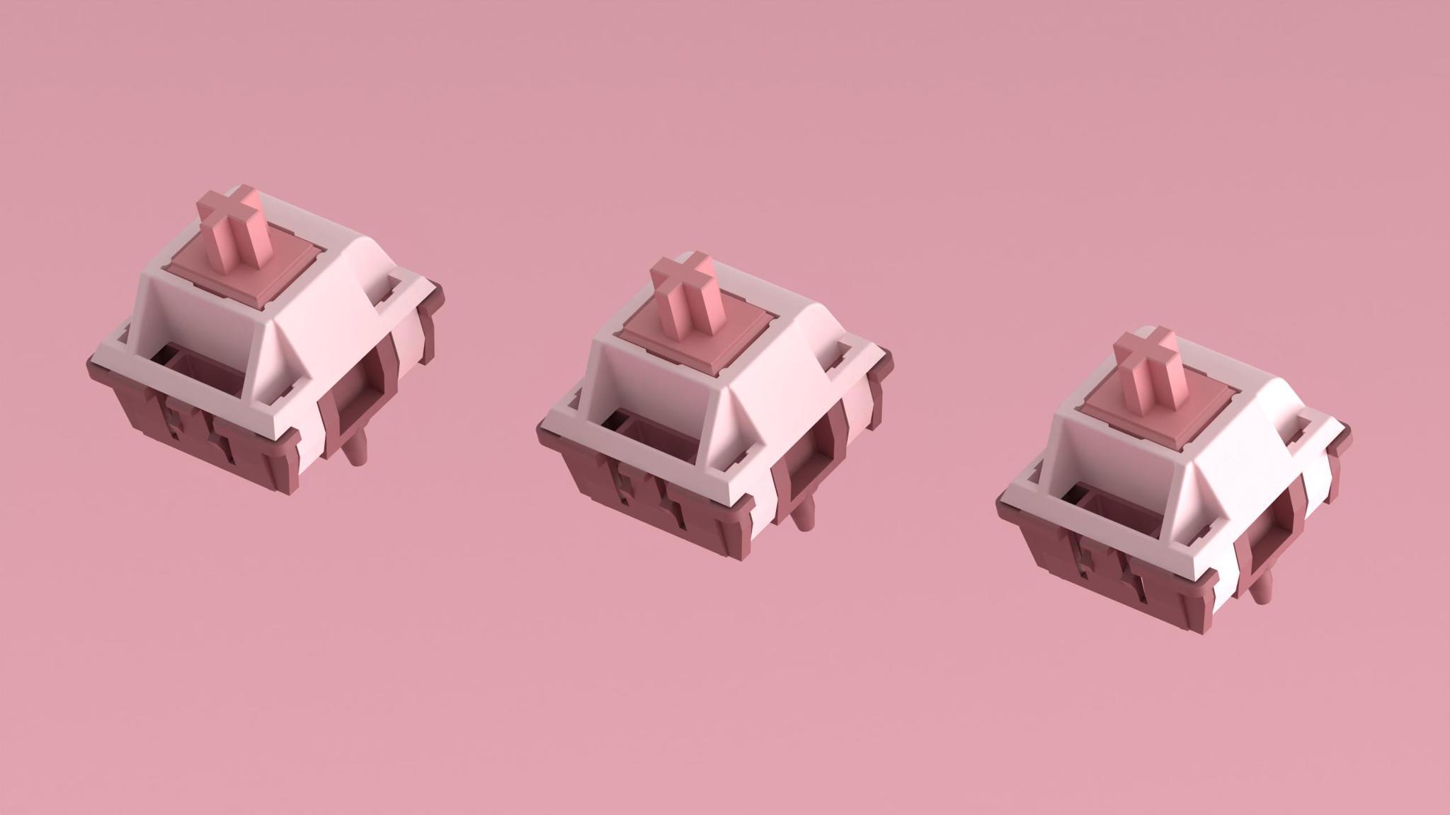 Gateron Mochi Switches (IC) - Switch interest check cover image featuring Gateron Mochi Switches, KS-3 line, Bolsa keyboards, linear switches, POM Stem, Nylon top and bottom, stainless steel springs, GMK Daifuku set