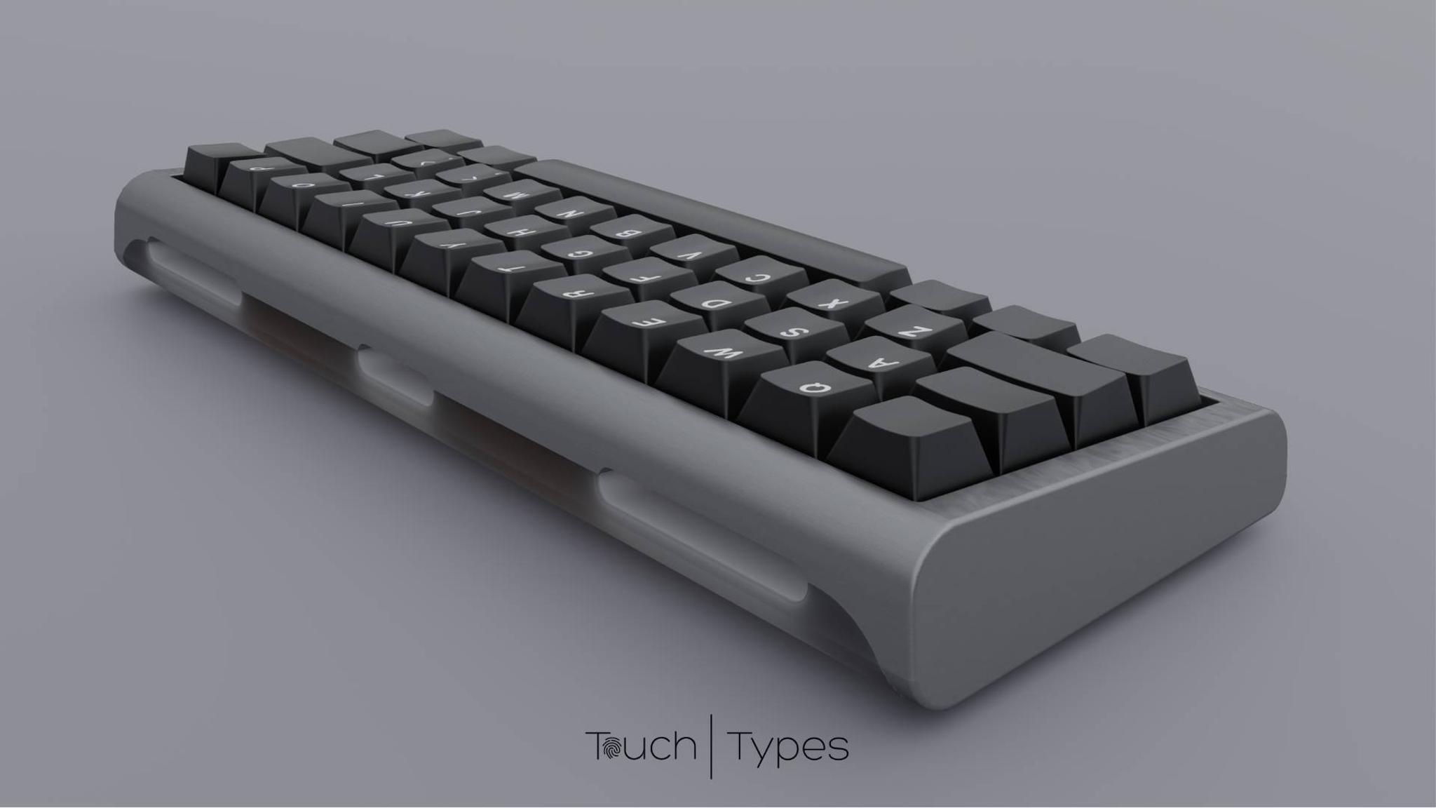 Therian40 (IC) - Keyboard interest check cover image featuring Therian40, magnet mount, PCB swapping, Sorbothane gaskets, 40% keyboard, customizable design, Greek mythology, aluminium, polycarbonate, bespoke PCBs