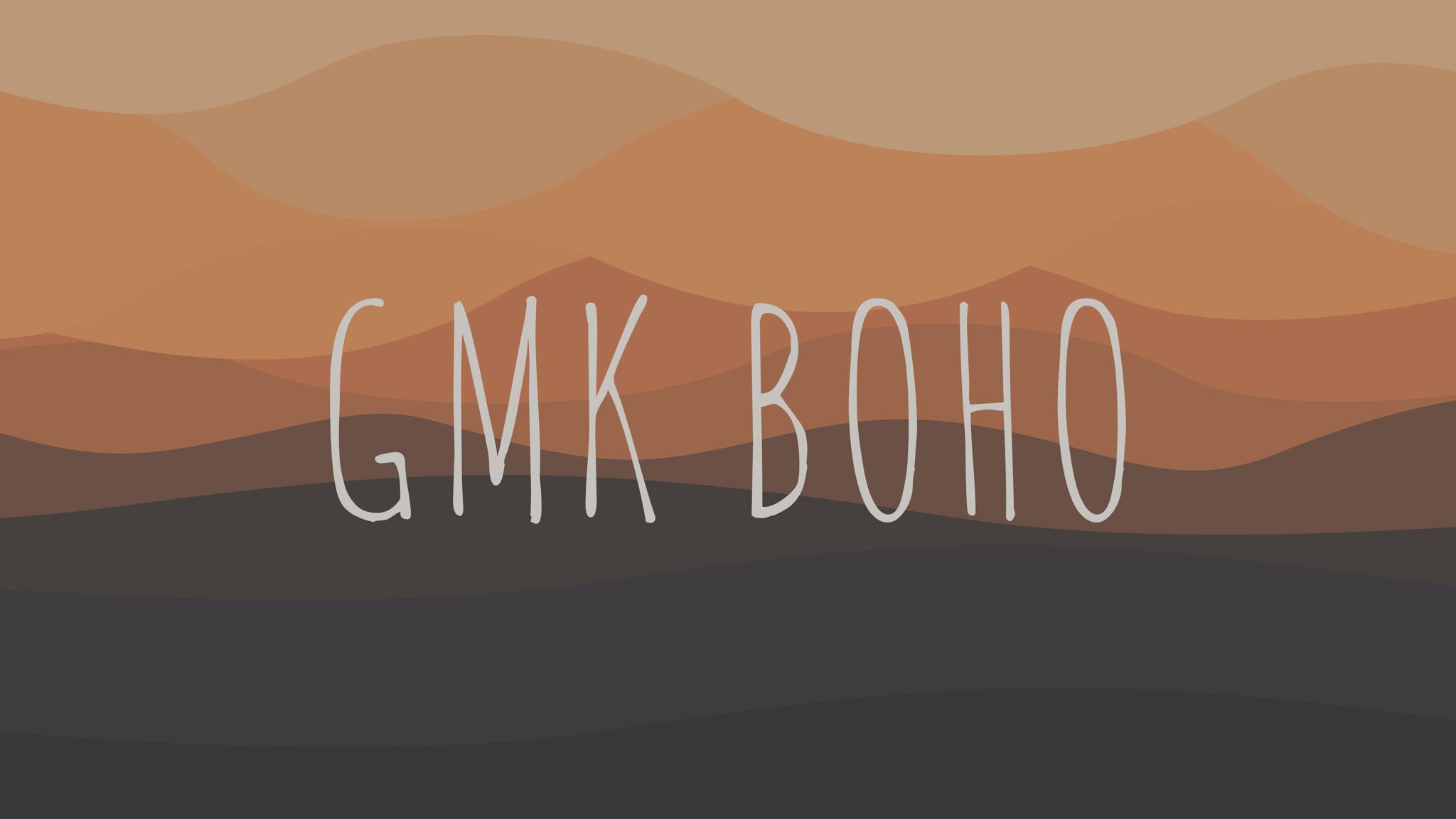 GMK Boho (IC) - Keycap interest check cover image featuring GMK Boho, keycap set, boho design, neutral colors, kitting, renders, color palette, vendors