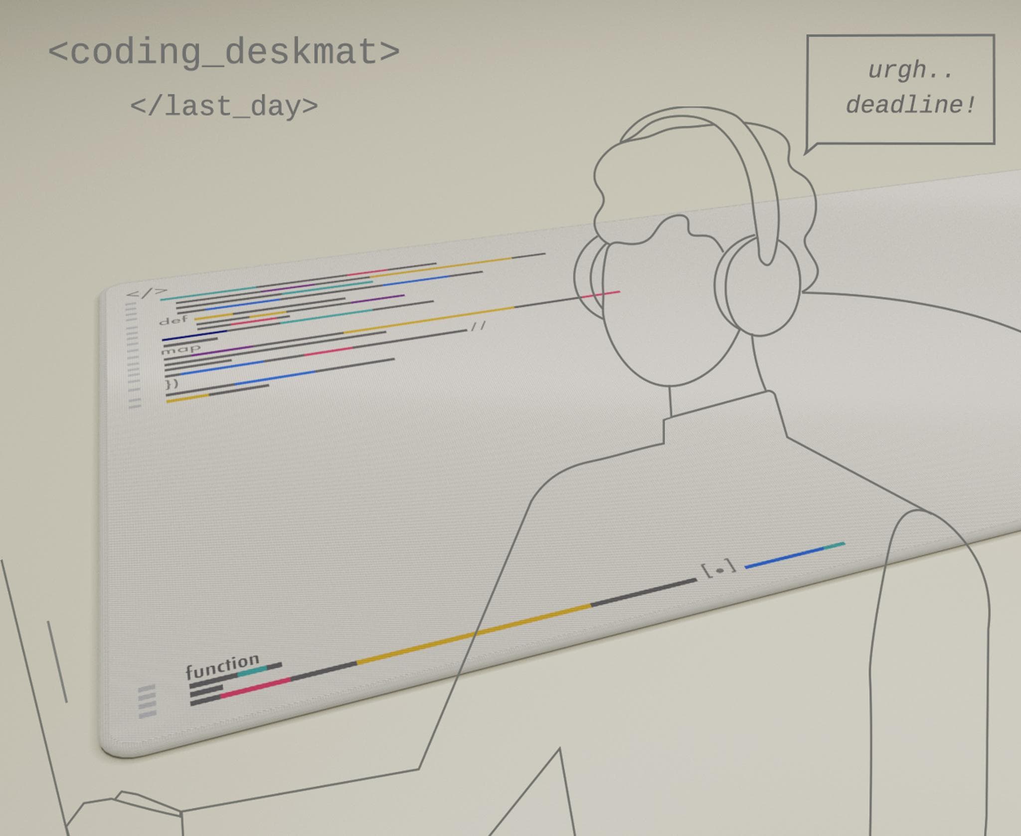 Coding Deskmat & Simplify Wave Deskmat - Gallery image 3 showing project details