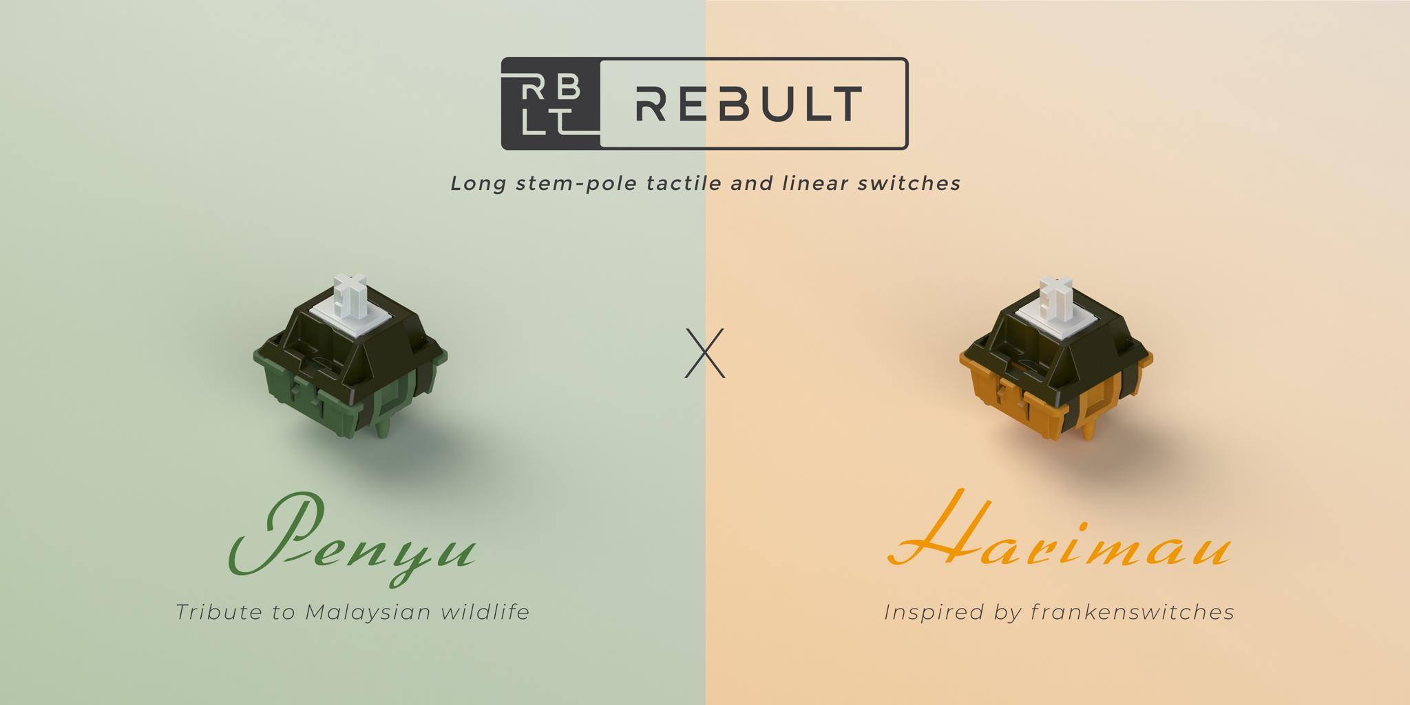 Harimau and Penyu Switch (IC) - Switch interest check cover image featuring Harimau, Penyu, Wildlife Switches, linear switch, tactile switch, long pole, frankenswitch, keyboard, conservation, Malaysia, short travel distance