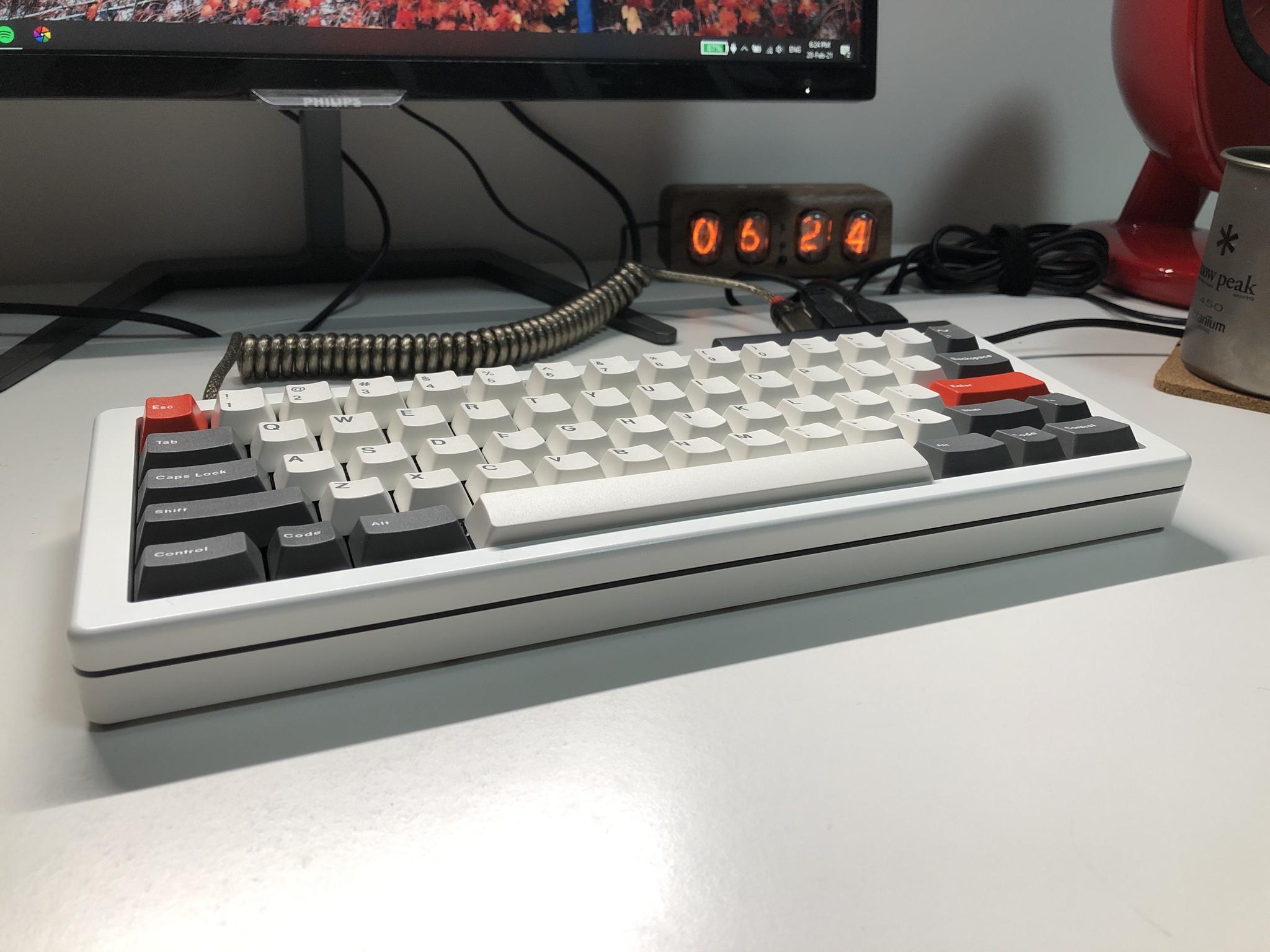 HONEYBOARD 60% Keyboard - Uncategorized group buy cover image featuring HONEYBOARD, 60% keyboard, group buy, Cerakote, anodized, mtbkeys, custom plate, typing angle, sound test