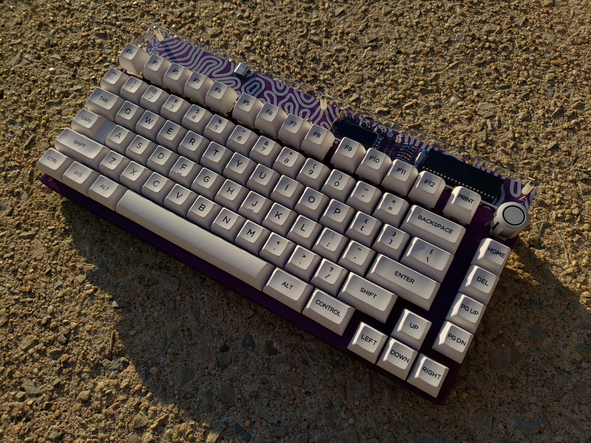 LCK75 Round 2 (IC) - Keyboard interest check cover image featuring LCK75, round 2, interest check, keyboards, ISO support, board details, open-sourced, FR4 sandwich mount, ANSI layout, PCB kits, shipping, Stupidfish1, P3D, LCKeyboards